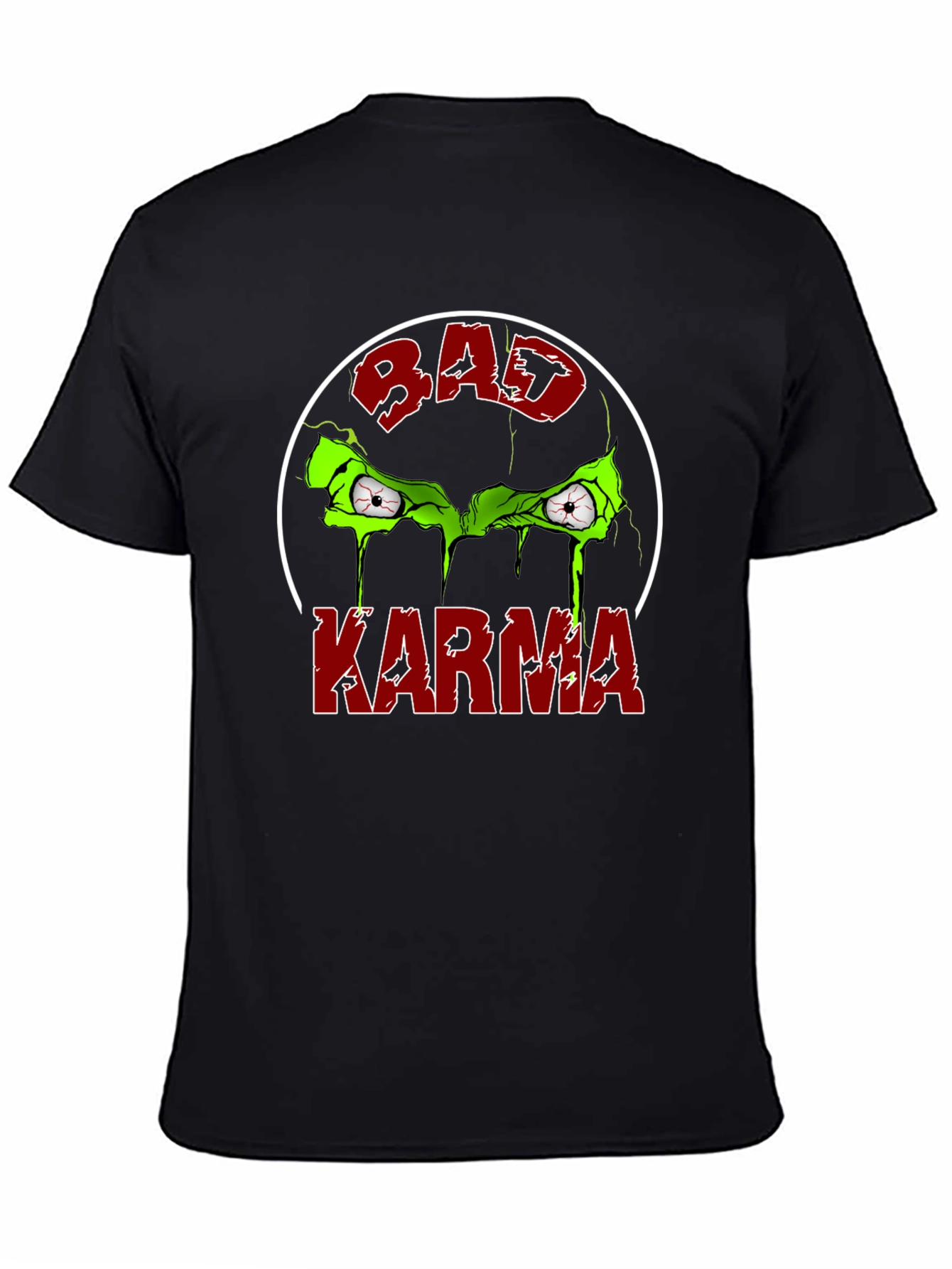 Bad Karma Graphic Tee - Round Design T-Shirt