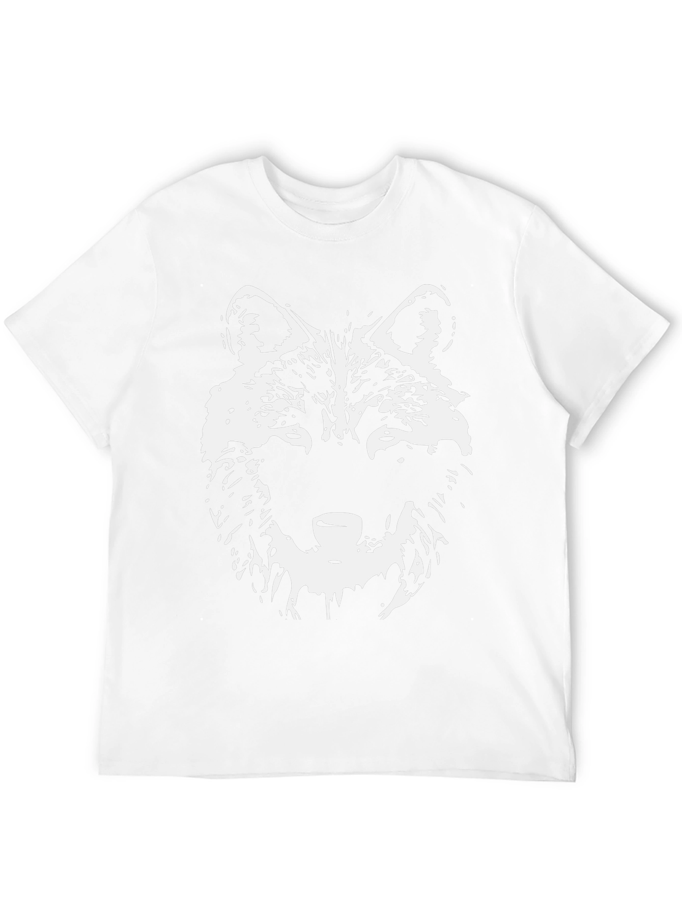 Wolf Graphic Tee - Black Crew Neck T-Shirt