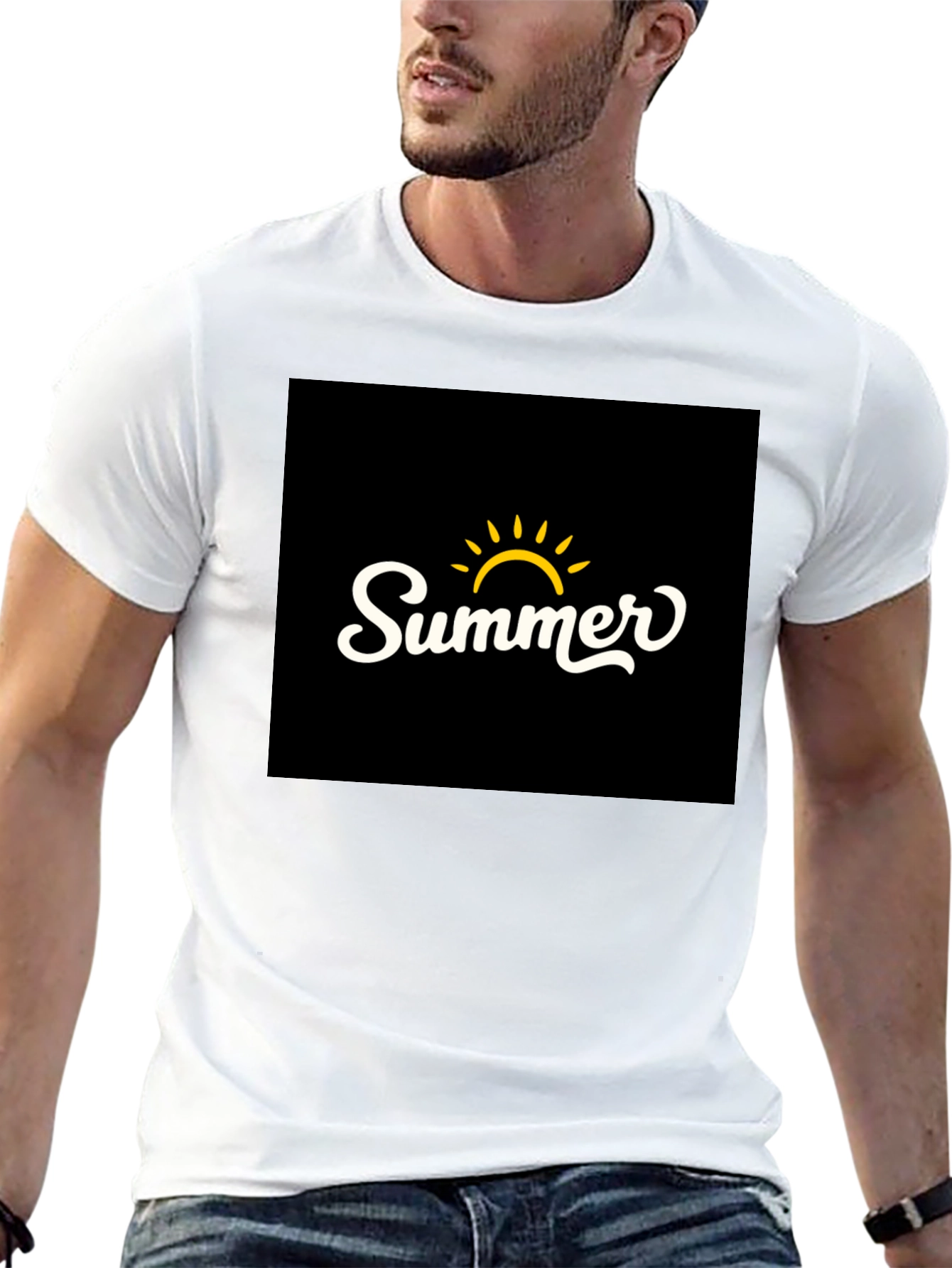 Summer Graphic Black T-Shirt