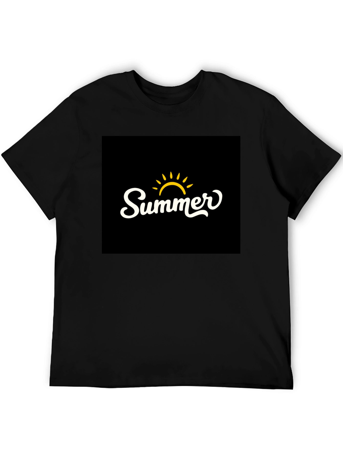 Summer Graphic Black T-Shirt