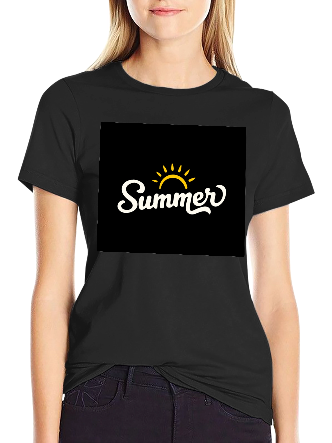 Summer Graphic Black T-Shirt