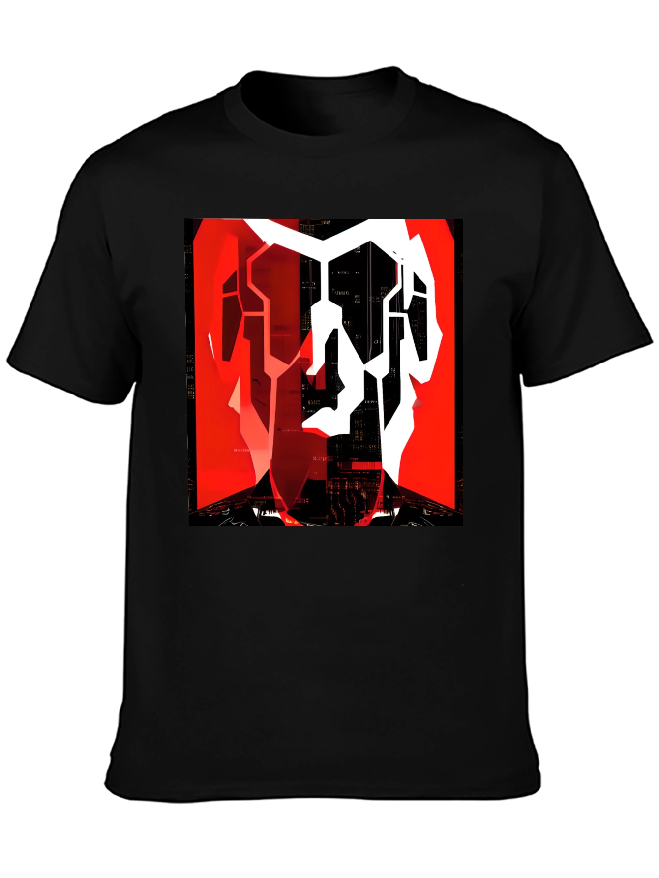 Abstract Geometric Graphic Tee - Modern Streetwear