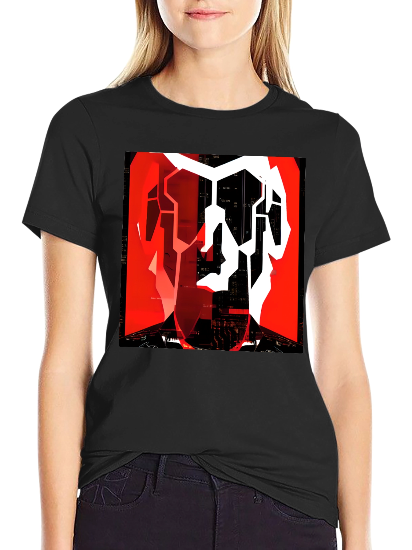 Abstract Geometric Graphic Tee - Modern Streetwear