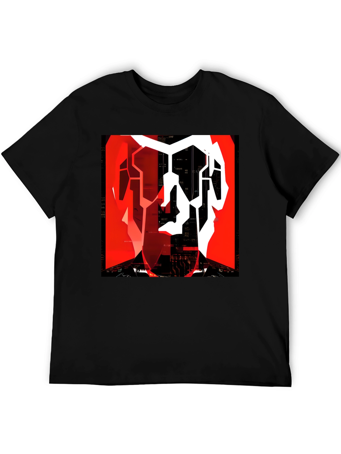 Abstract Geometric Graphic Tee - Modern Streetwear