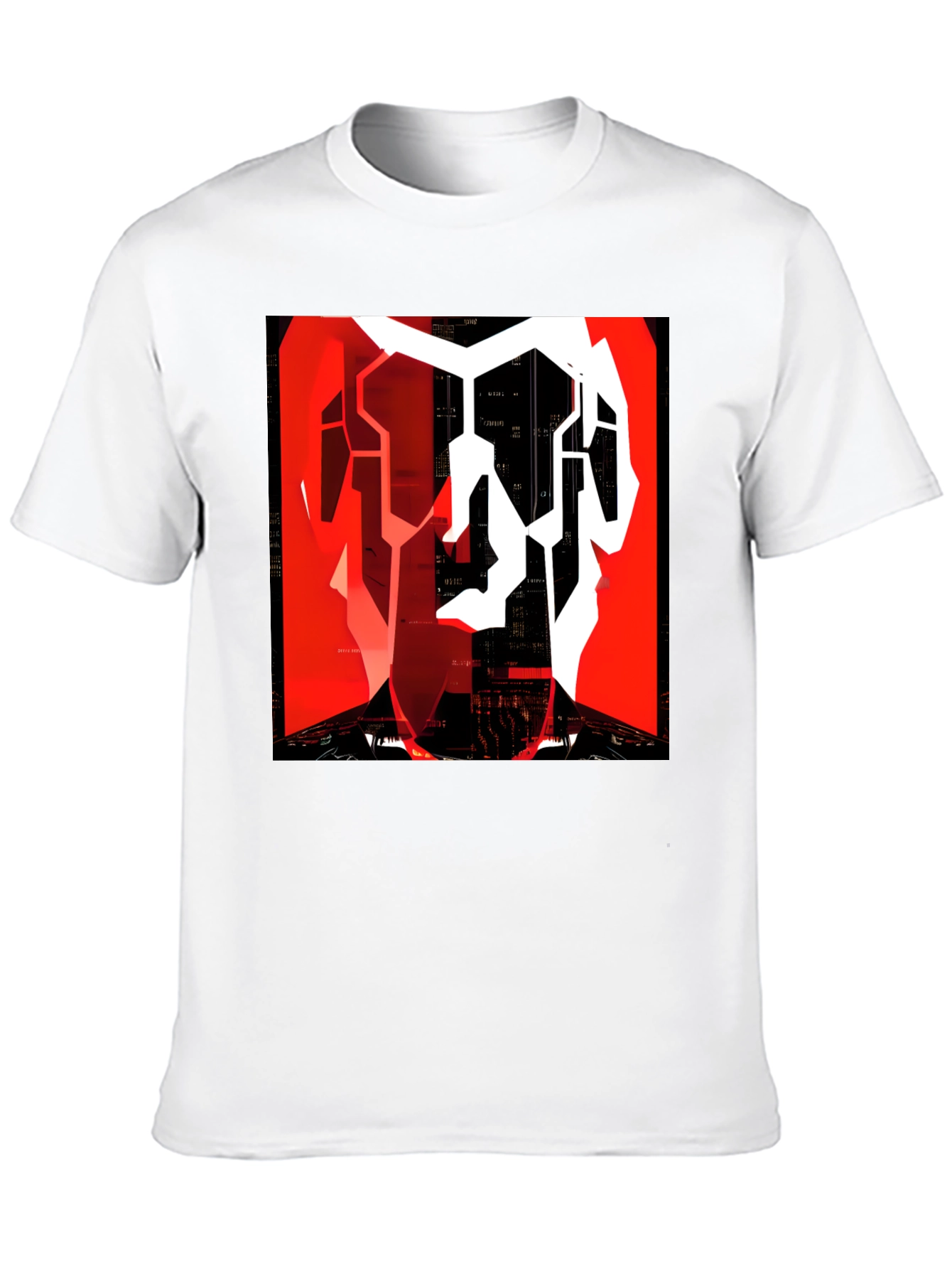 Abstract Geometric Graphic Tee - Modern Streetwear