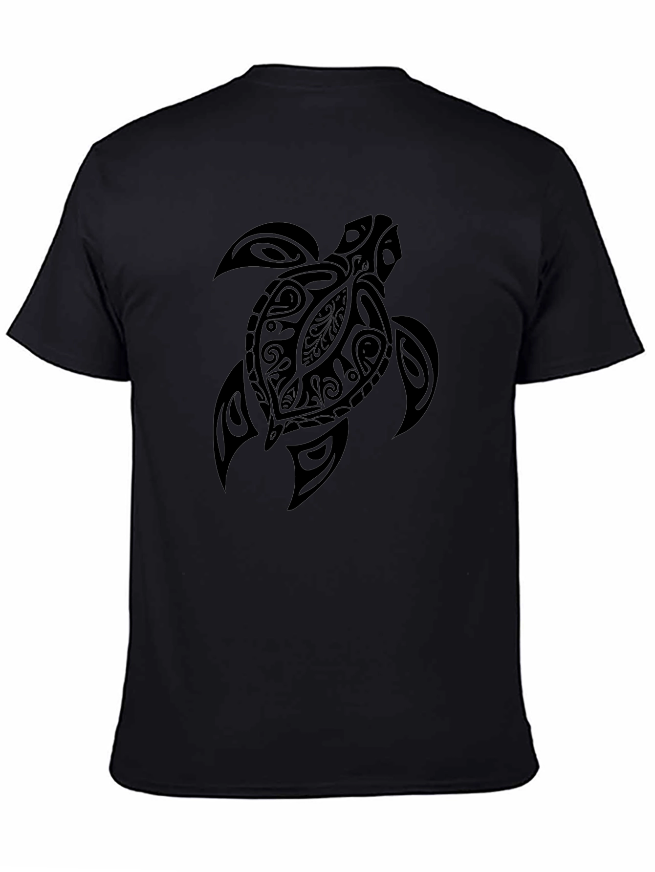 Mens Black Turtle Graphic Tee