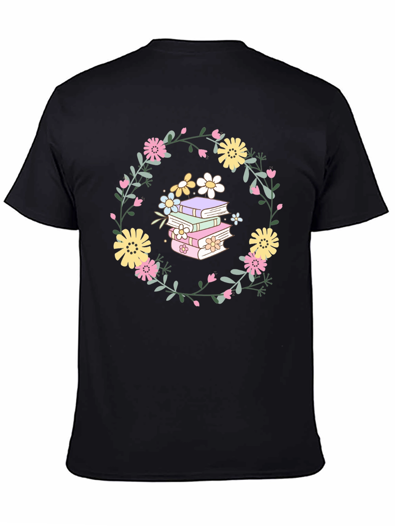 Floral Books T-Shirt