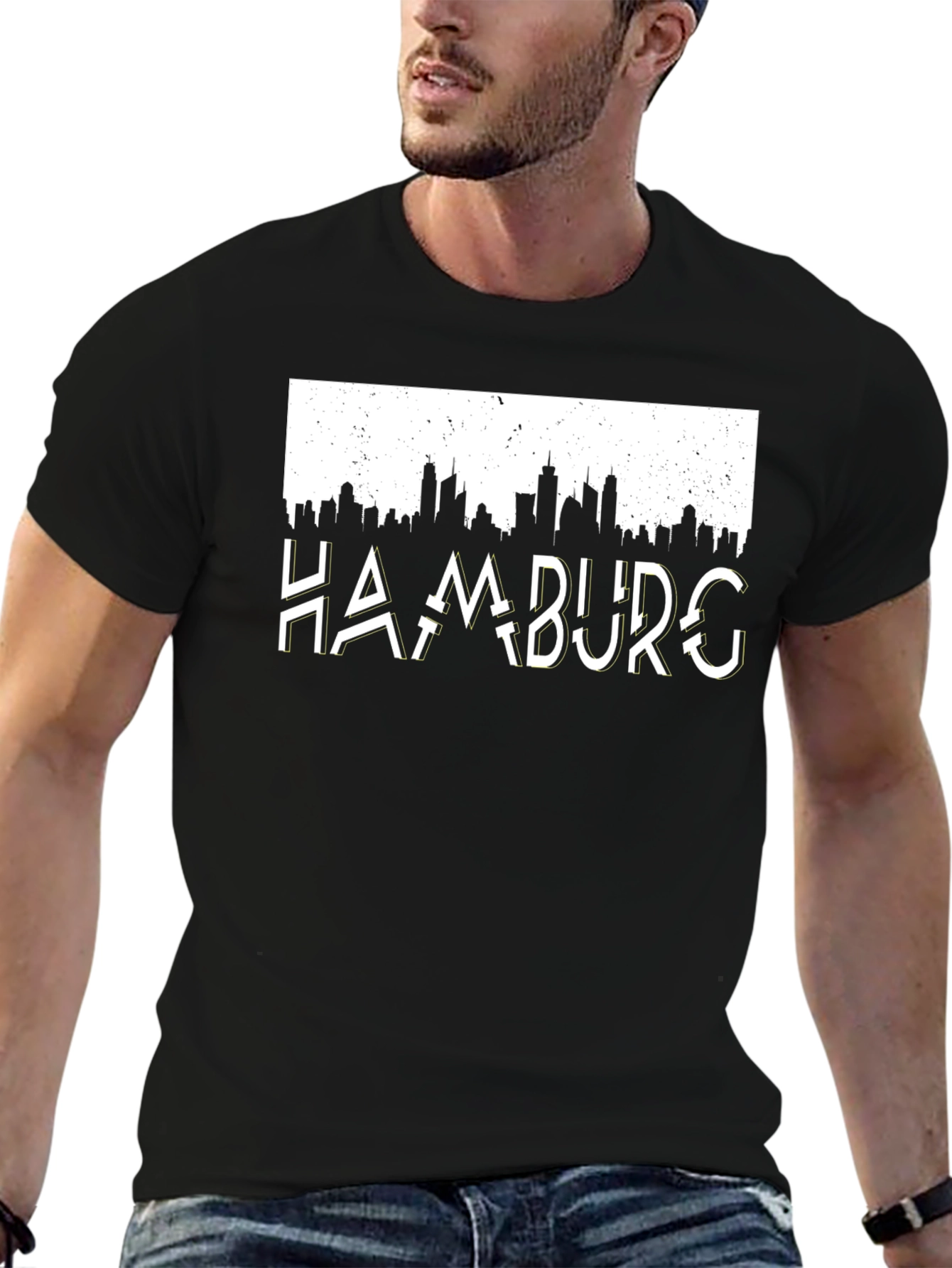 Hamburg Skyline Graphic Tee - Modern City T-Shirt