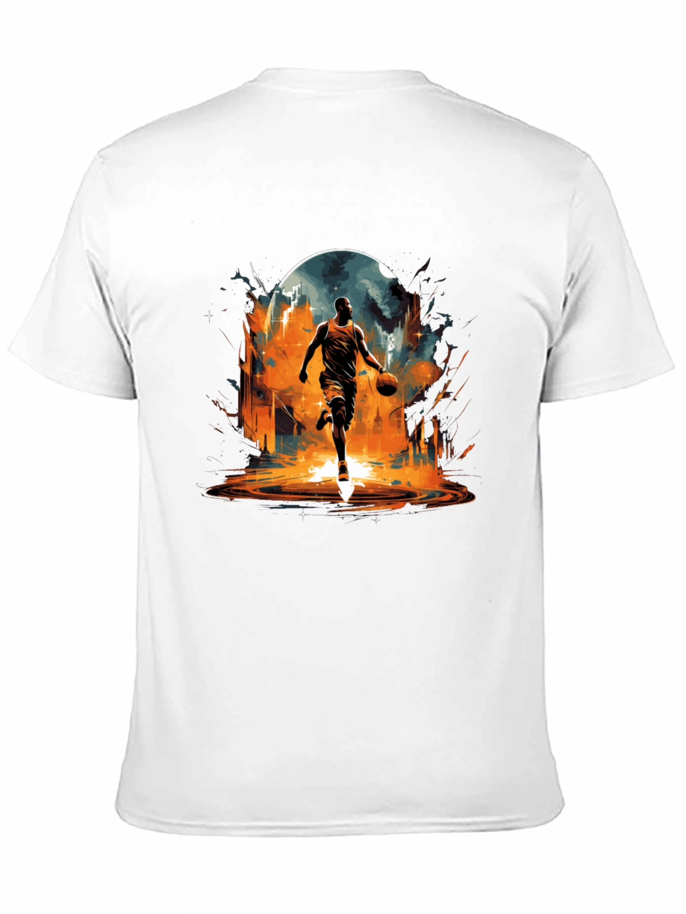 Basketball Player Graphic Tee - Black