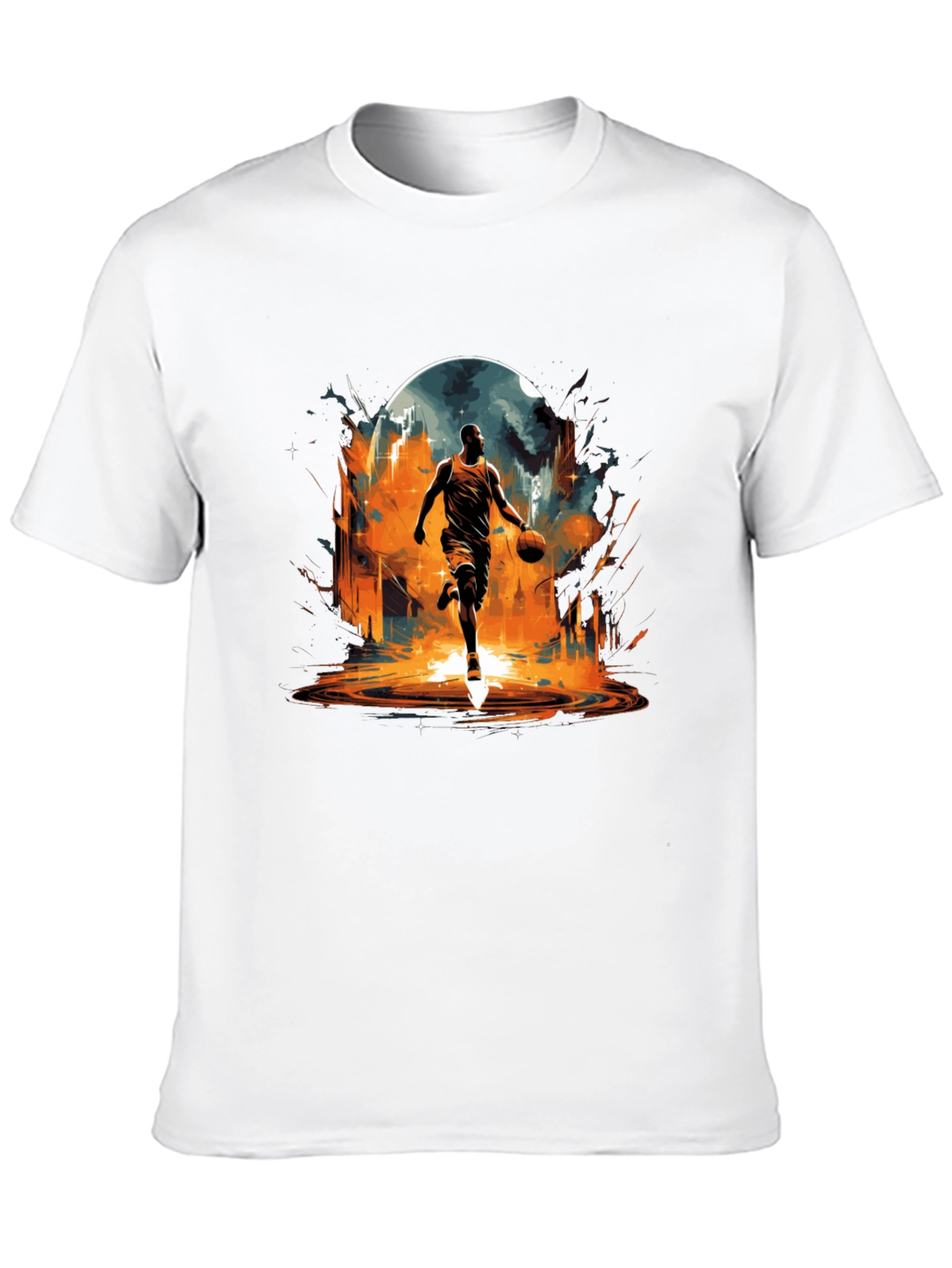 Basketball Player Graphic Tee - Black