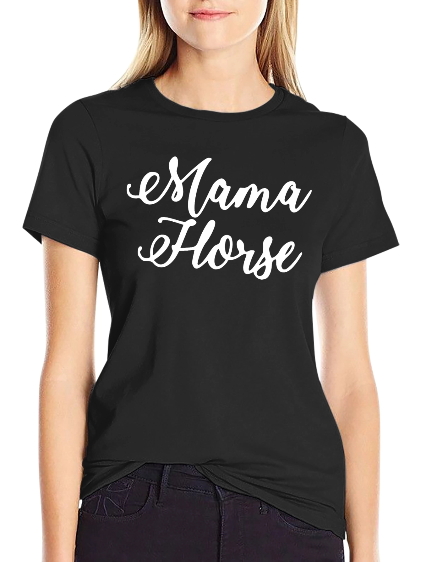 Mama Horse Graphic Tee - Black T-Shirt