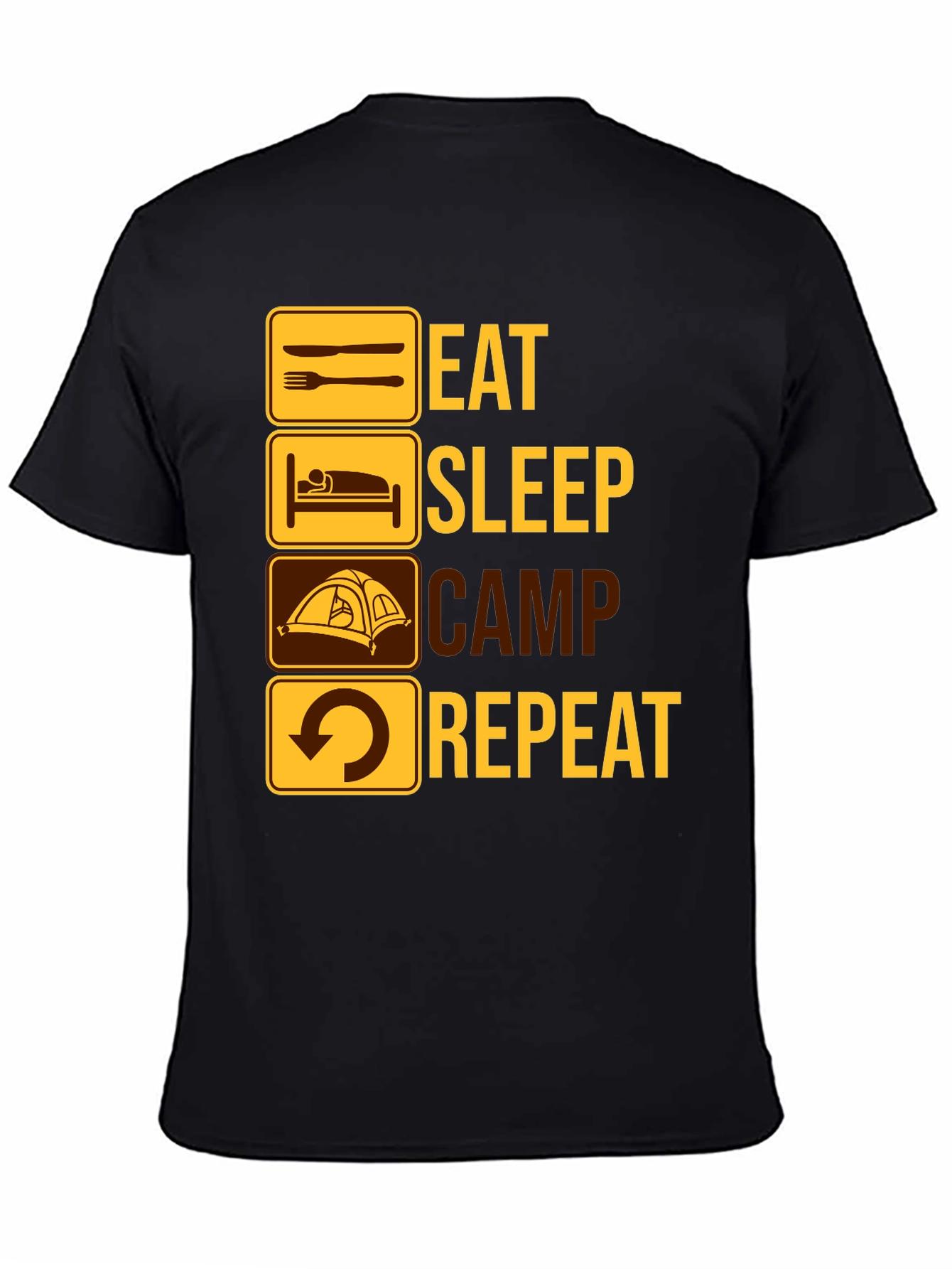 Eat Sleep Camp Repeat Graphic T-Shirt