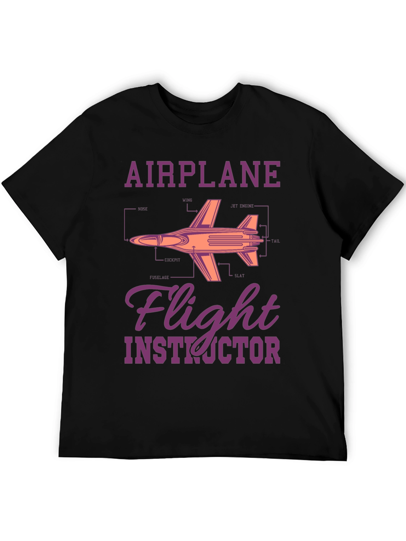 Airplane Flight Instructor Graphic T-Shirt