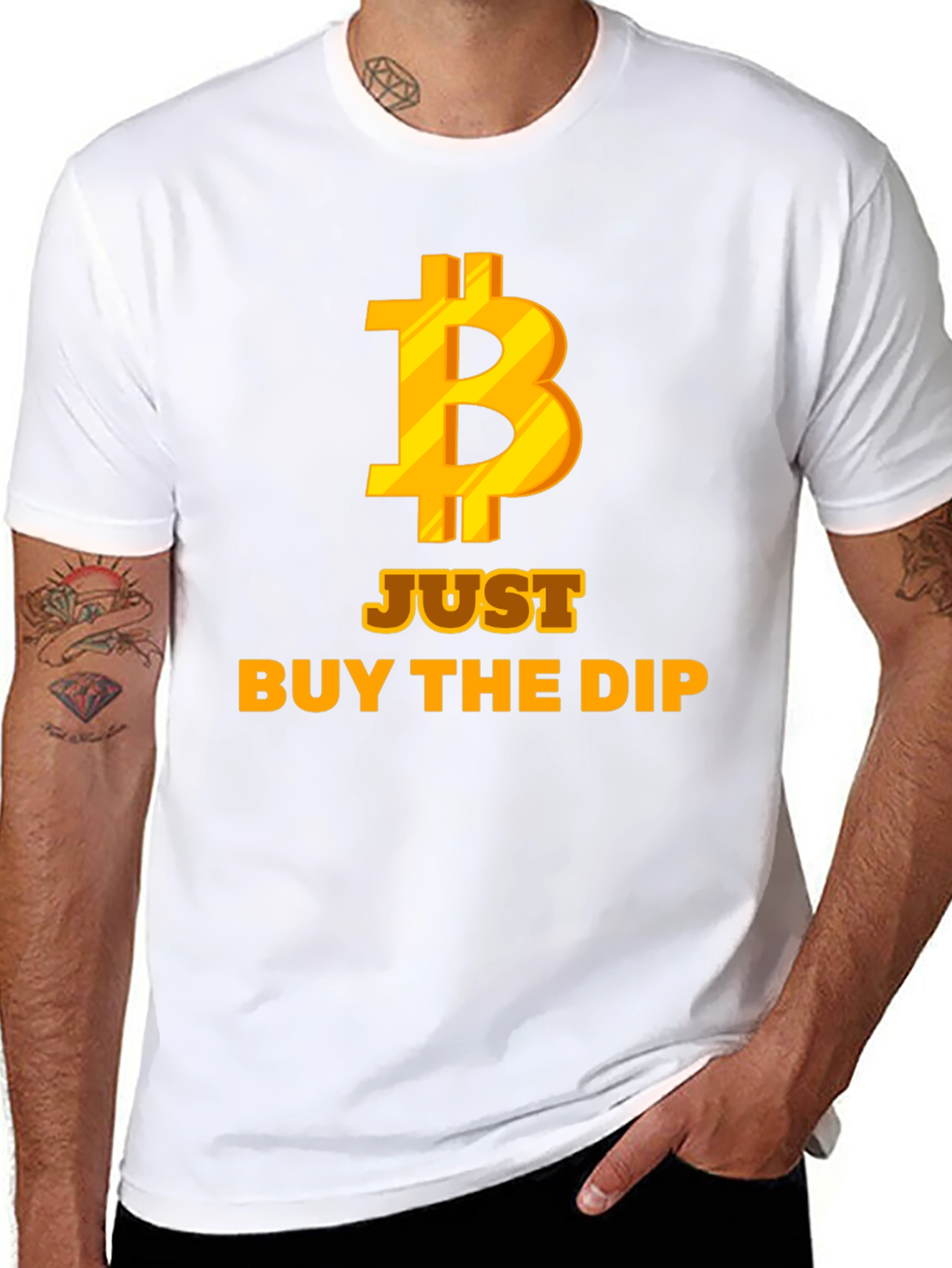 Bitcoin Just Buy the Dip Black T-Shirt