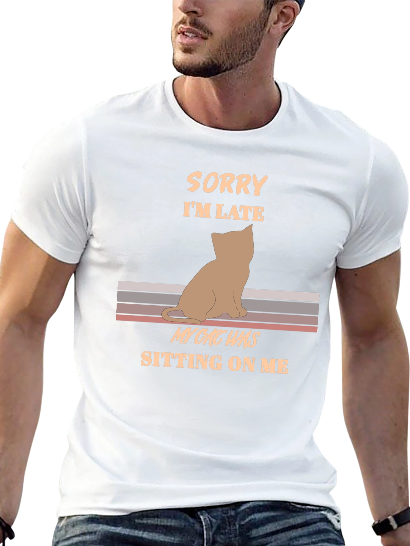 Cat Sitting On Me Graphic Tee