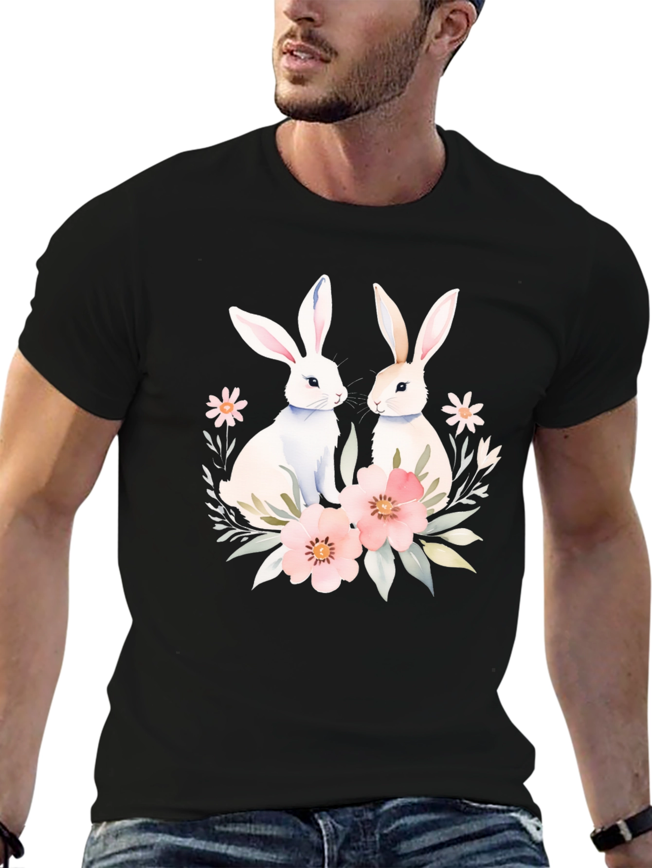 Easter Bunny Floral T-Shirt