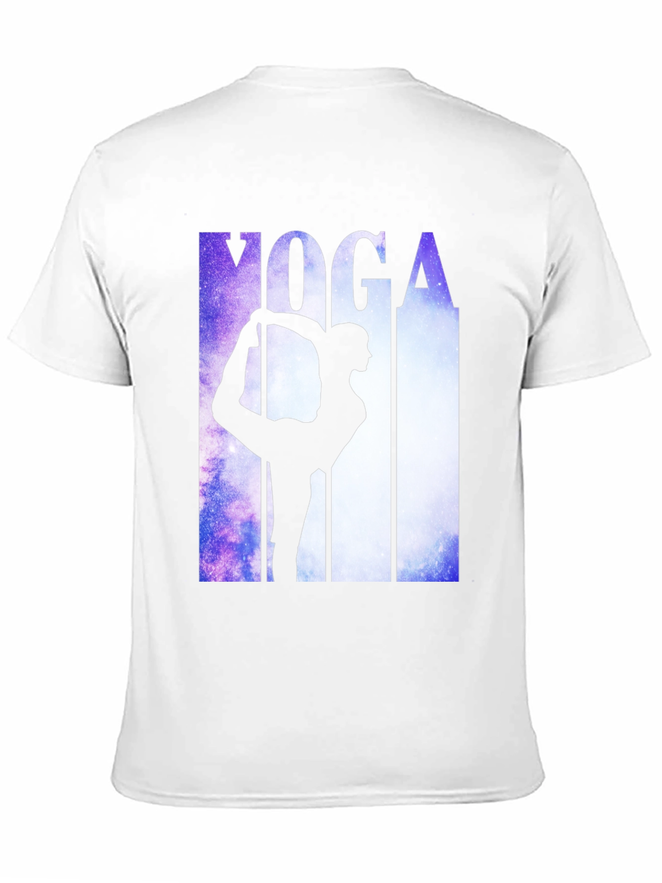 Yoga Pose Graphic Tee - Black Cotton Blend