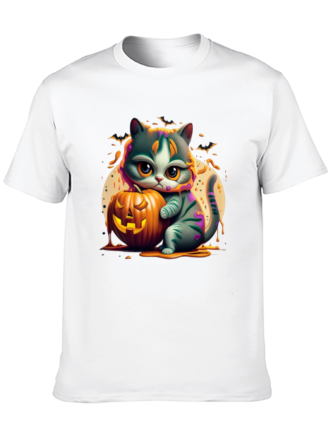 Halloween Cat Pumpkin Graphic Tee