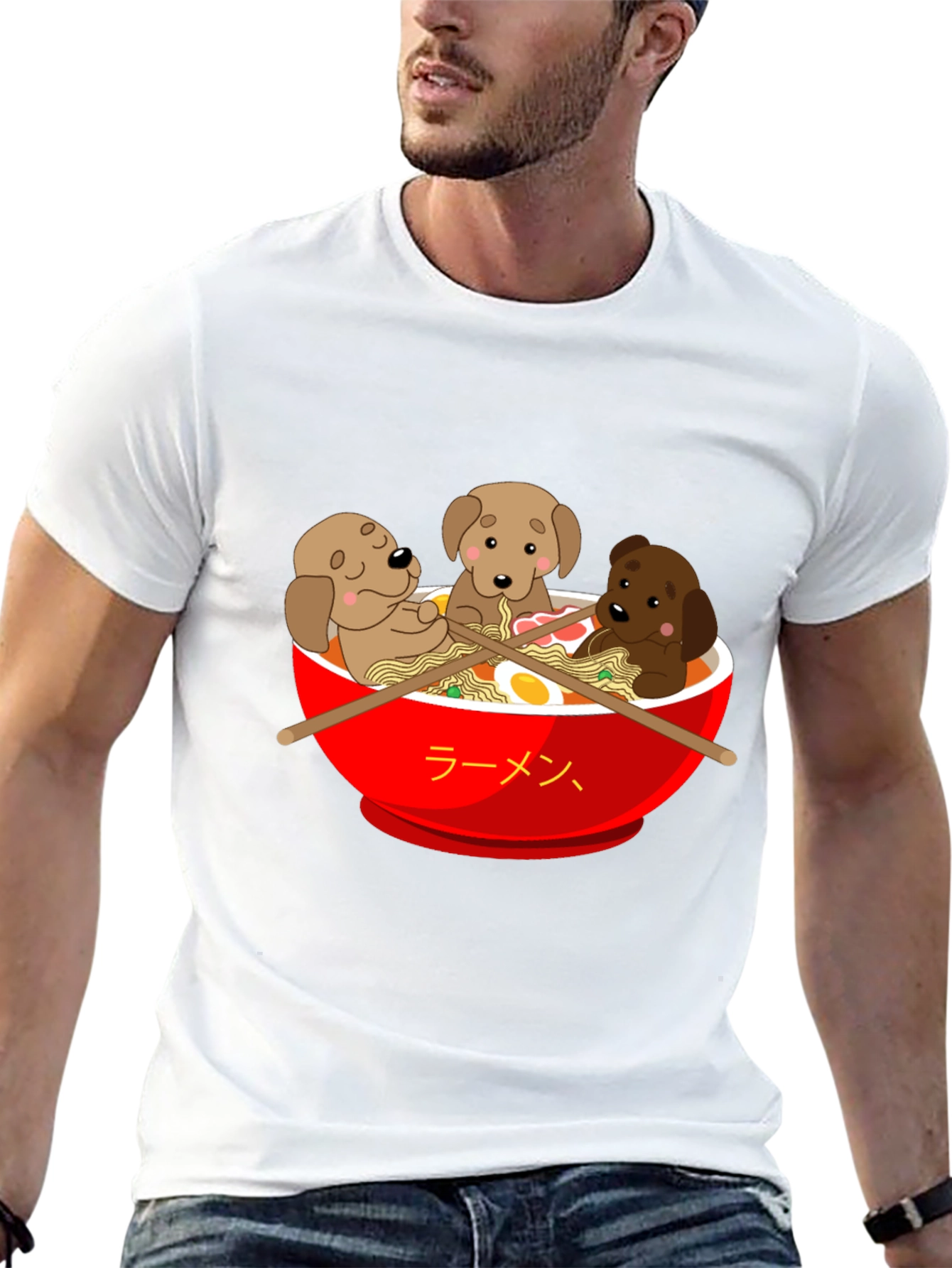Ramen Puppies Graphic T-Shirt - Cute Dog Lover Tee