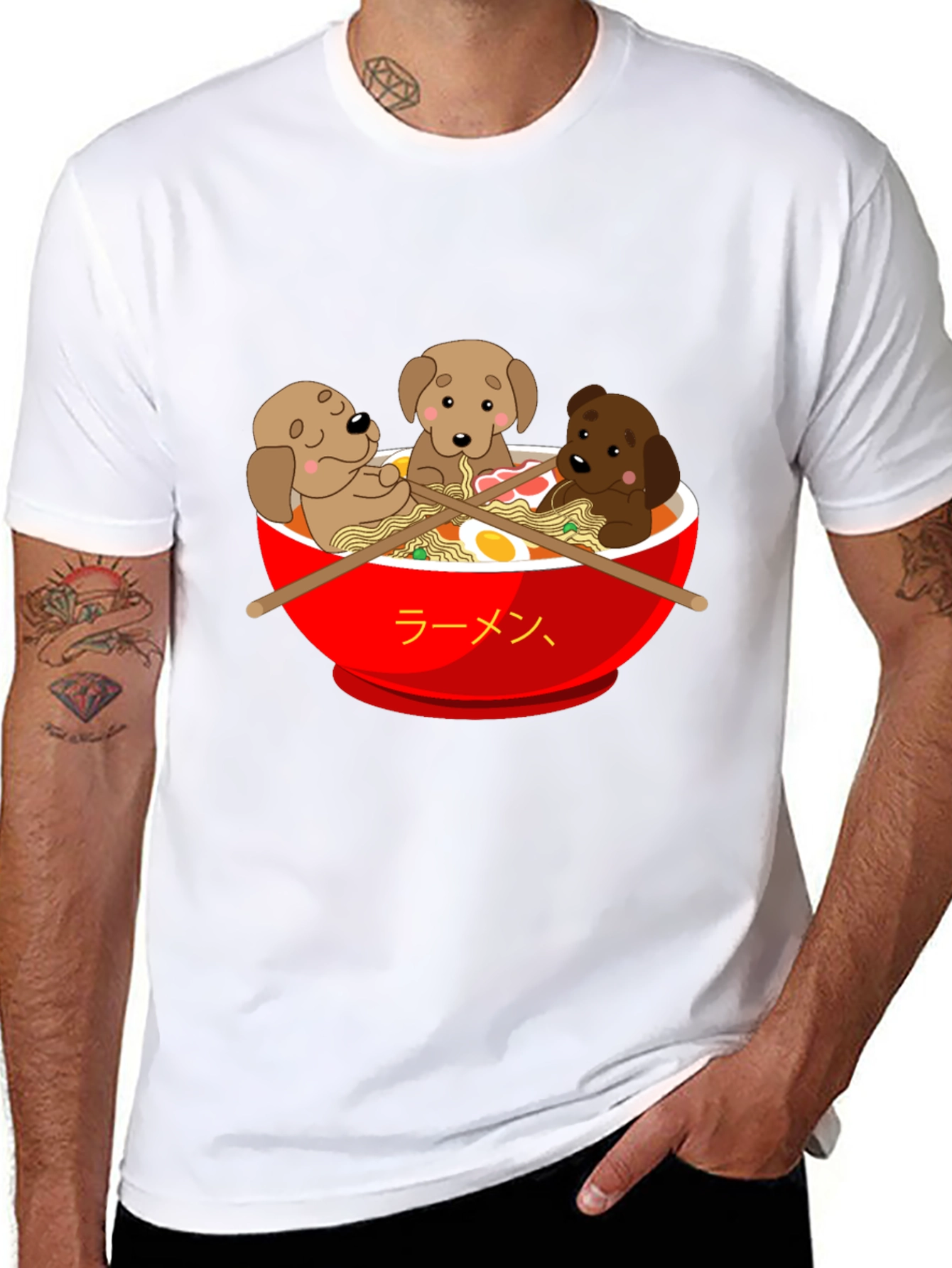 Ramen Puppies Graphic T-Shirt - Cute Dog Lover Tee