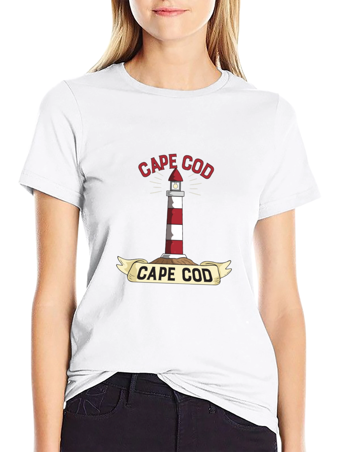 Cape Cod Lighthouse T-Shirt - Nautical Coastal Tee
