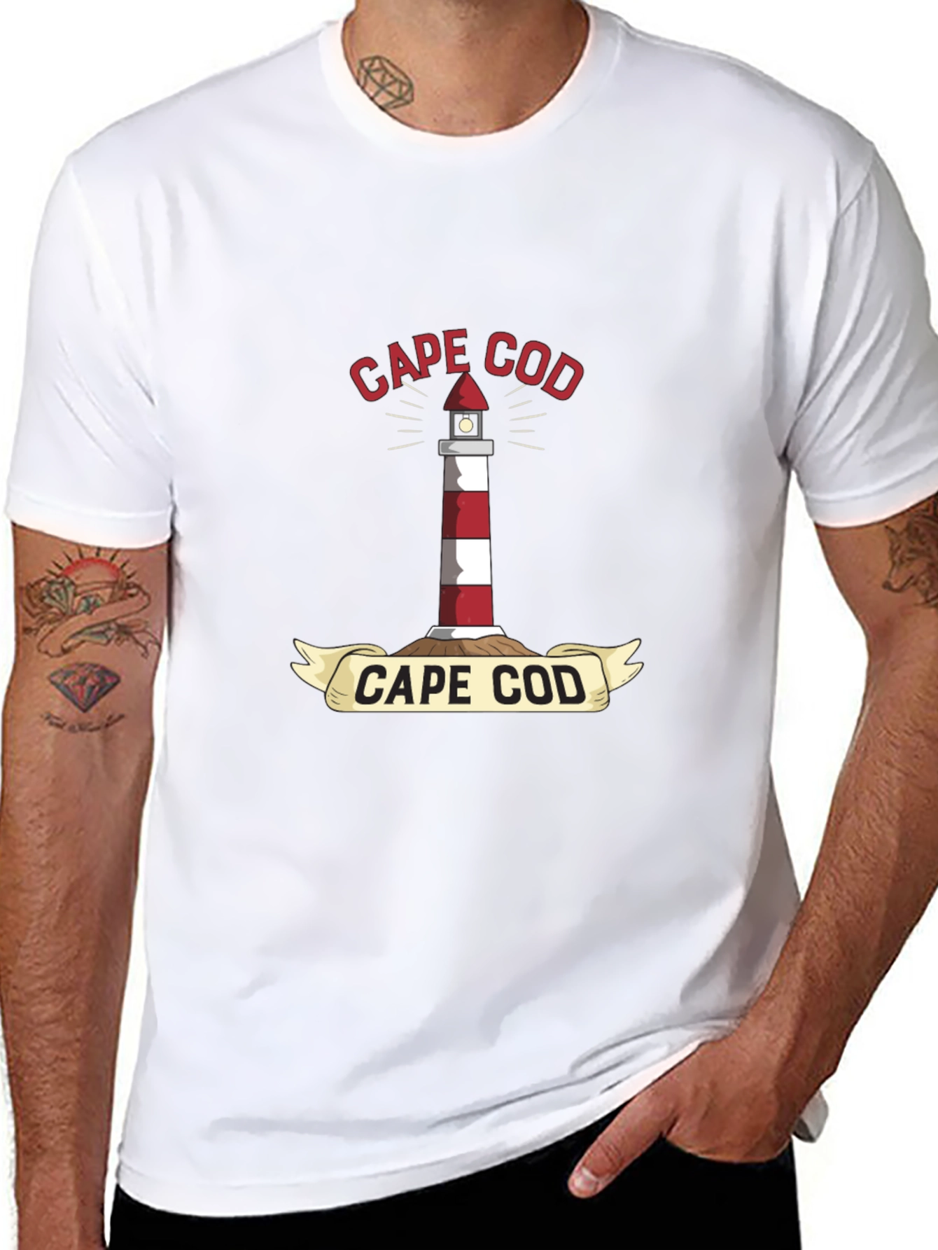 Cape Cod Lighthouse T-Shirt - Nautical Coastal Tee