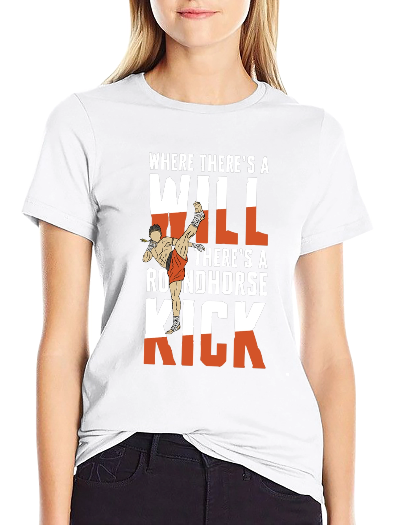 Muay Thai Kick T-Shirt - Where Theres A Will
