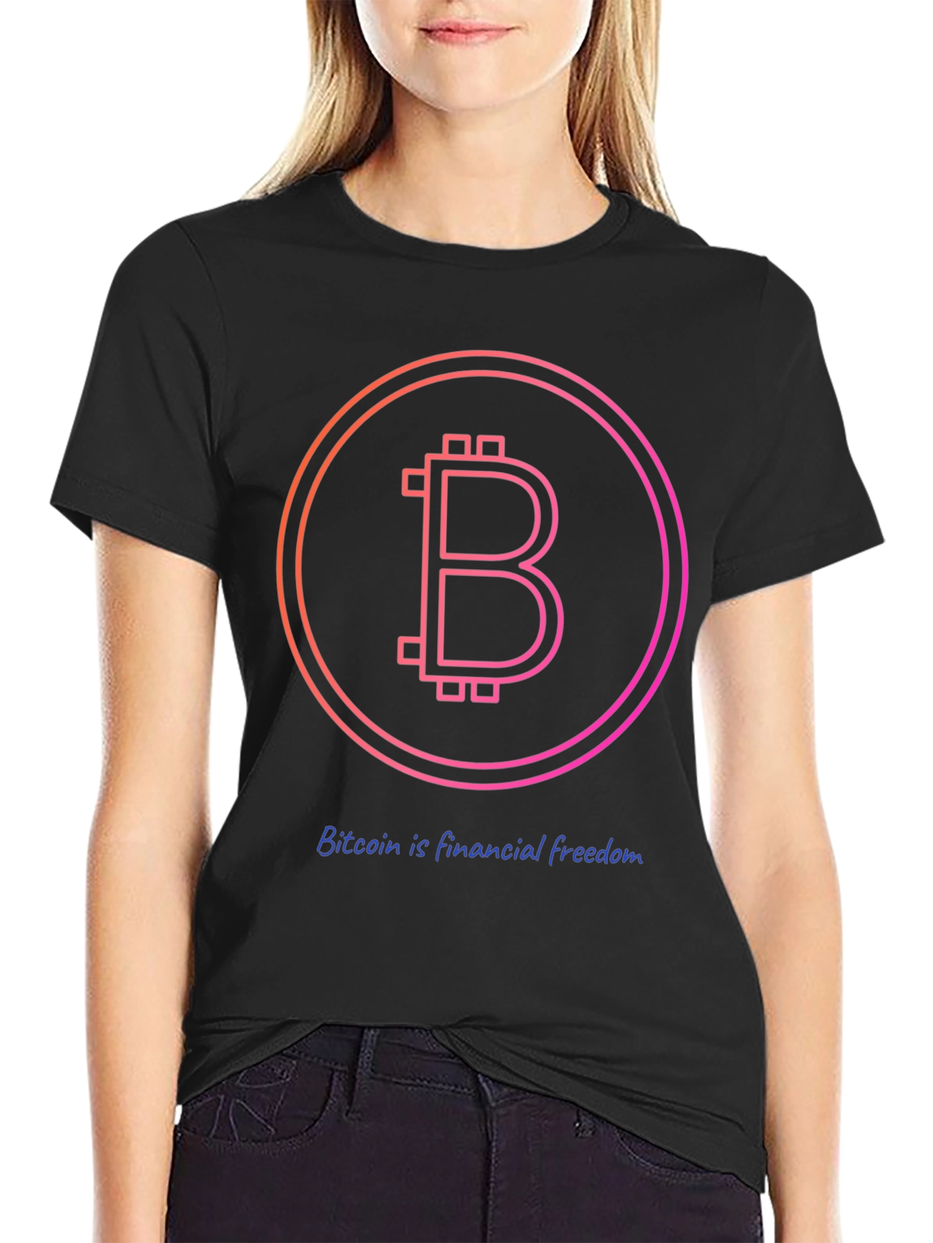 Bitcoin Financial Freedom Black T-Shirt