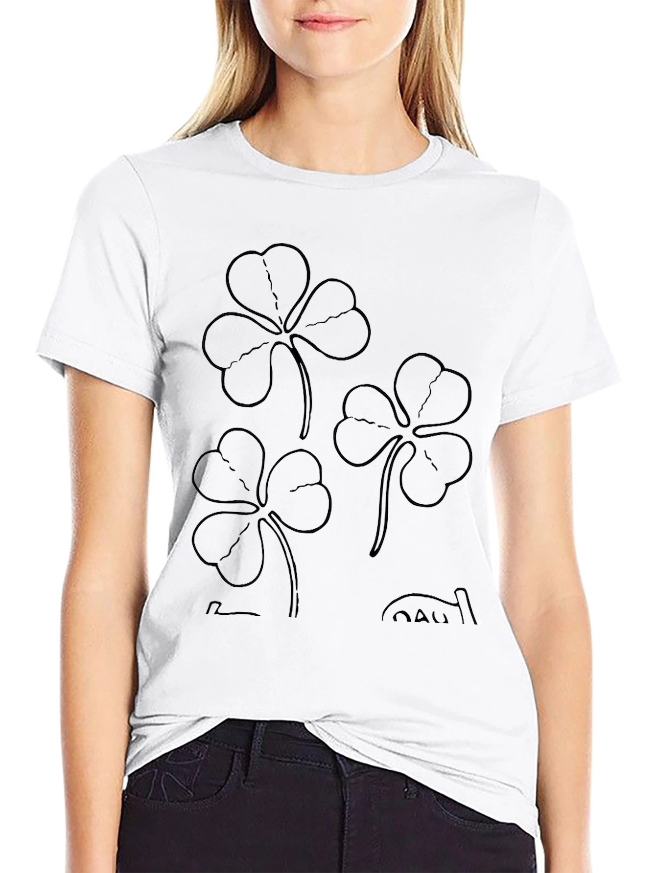 Lucky Clover Graphic Tee - Black