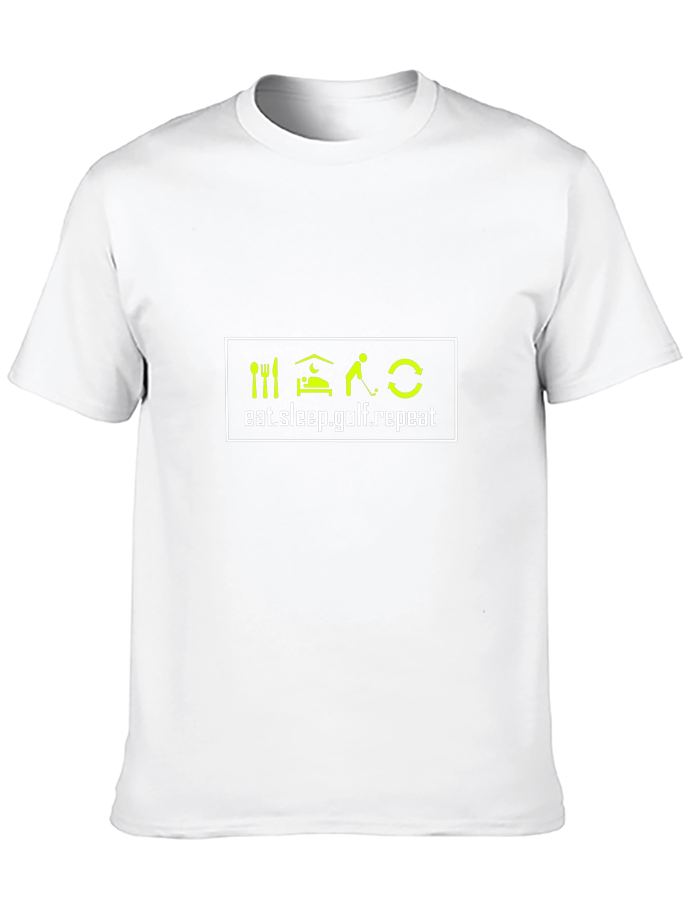 Eat Sleep Golf Repeat Black T-Shirt