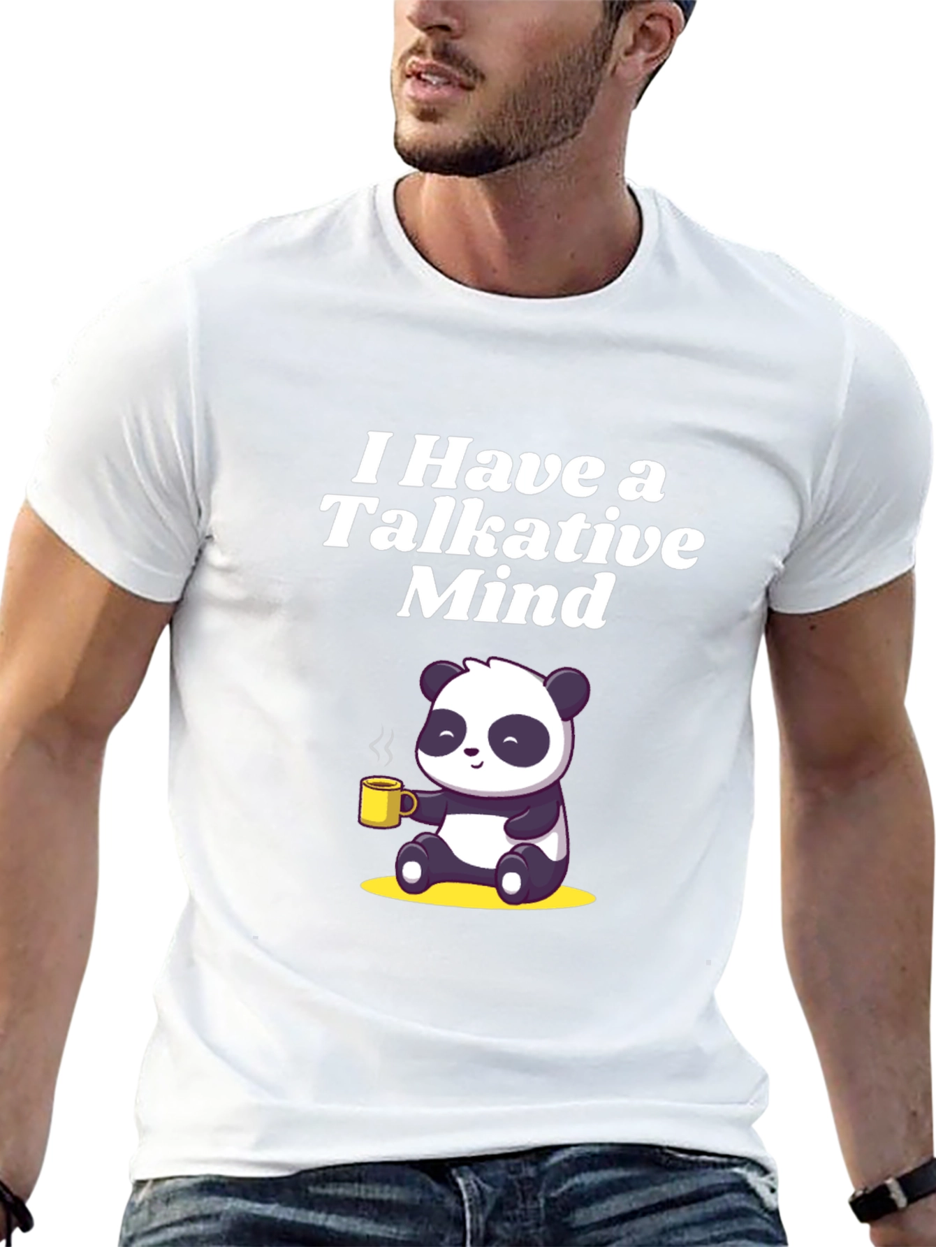 Talkative Mind Panda T-Shirt - Cute & Comfy