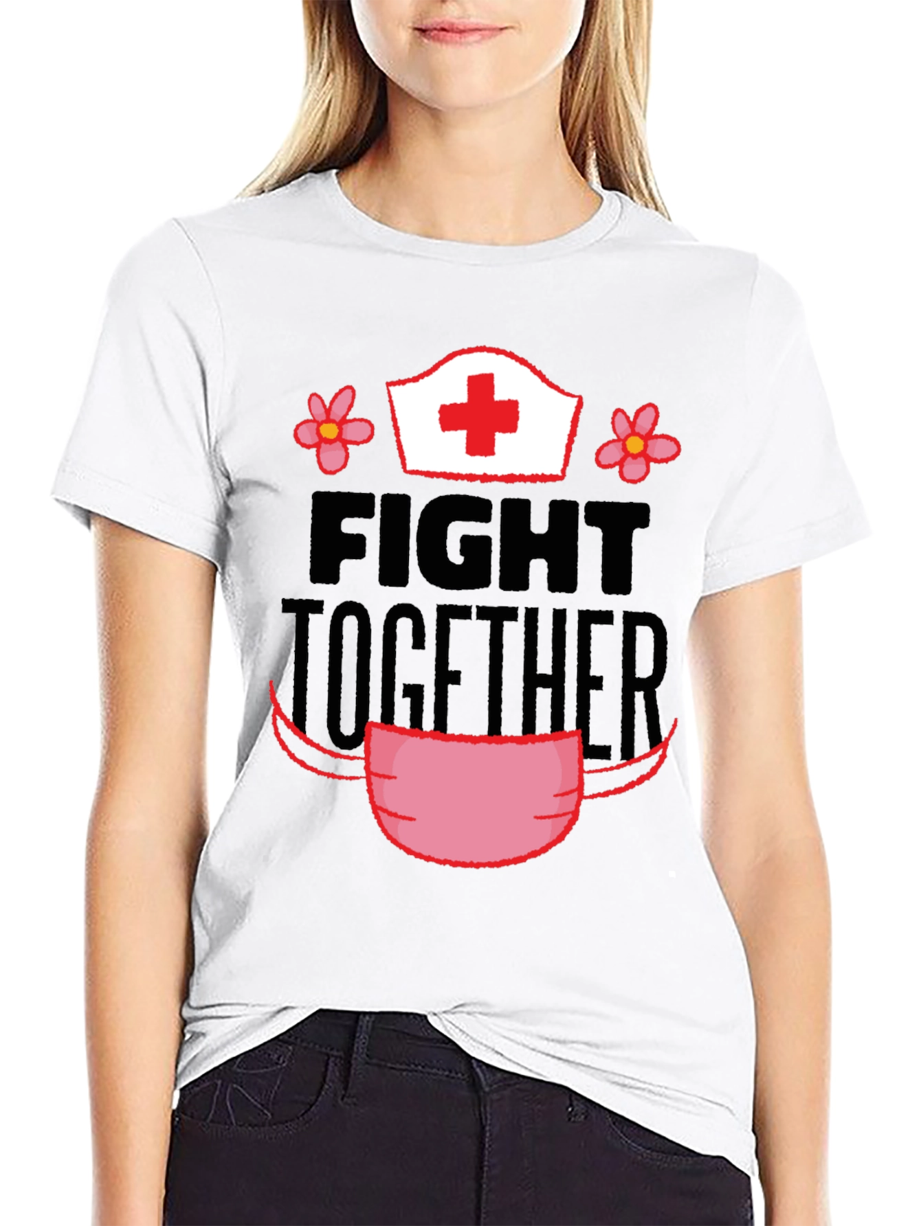 Fight Together Nurse Graphic Tee