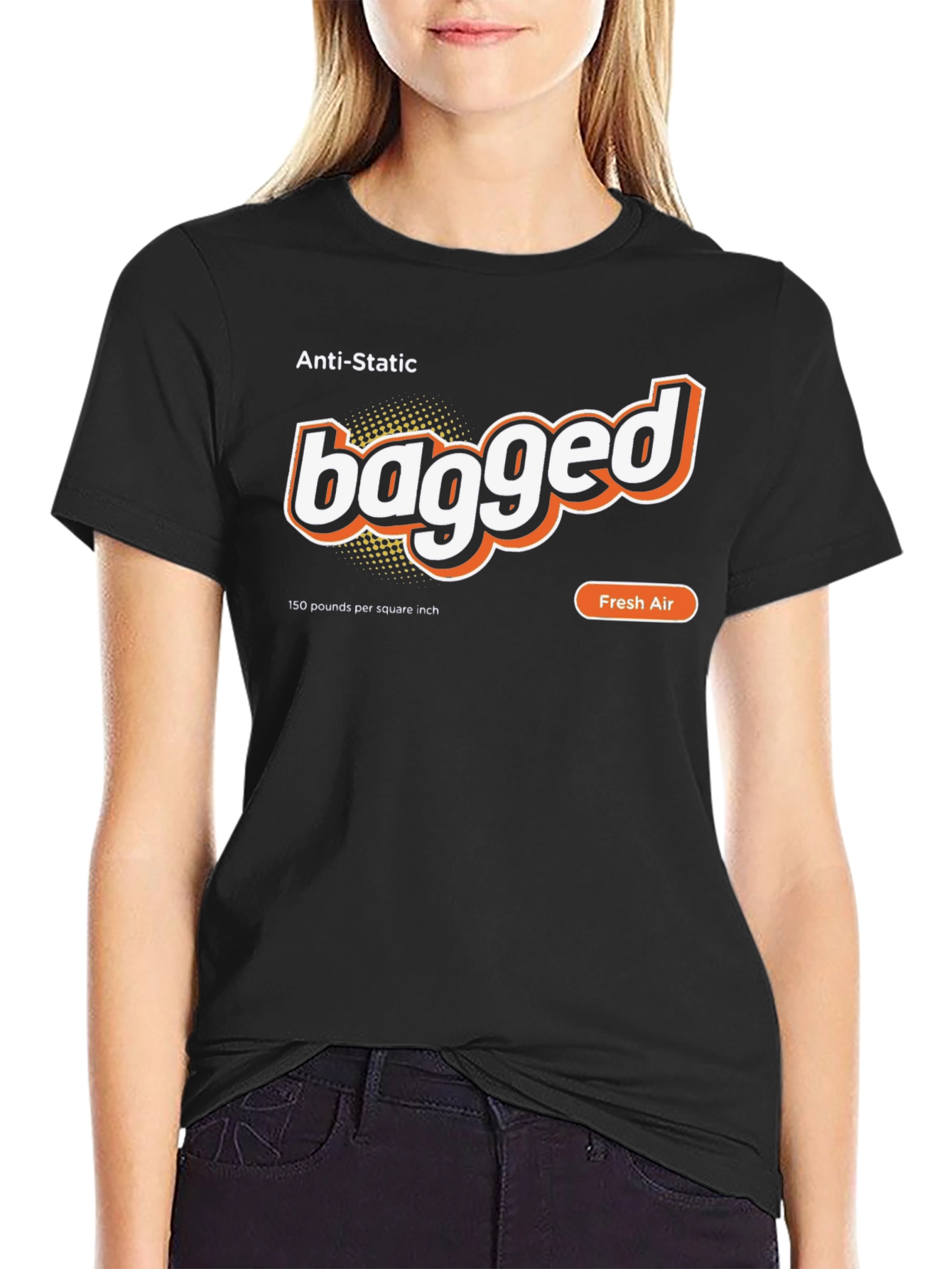 Bagged Anti-Static Fresh Air Black T-Shirt