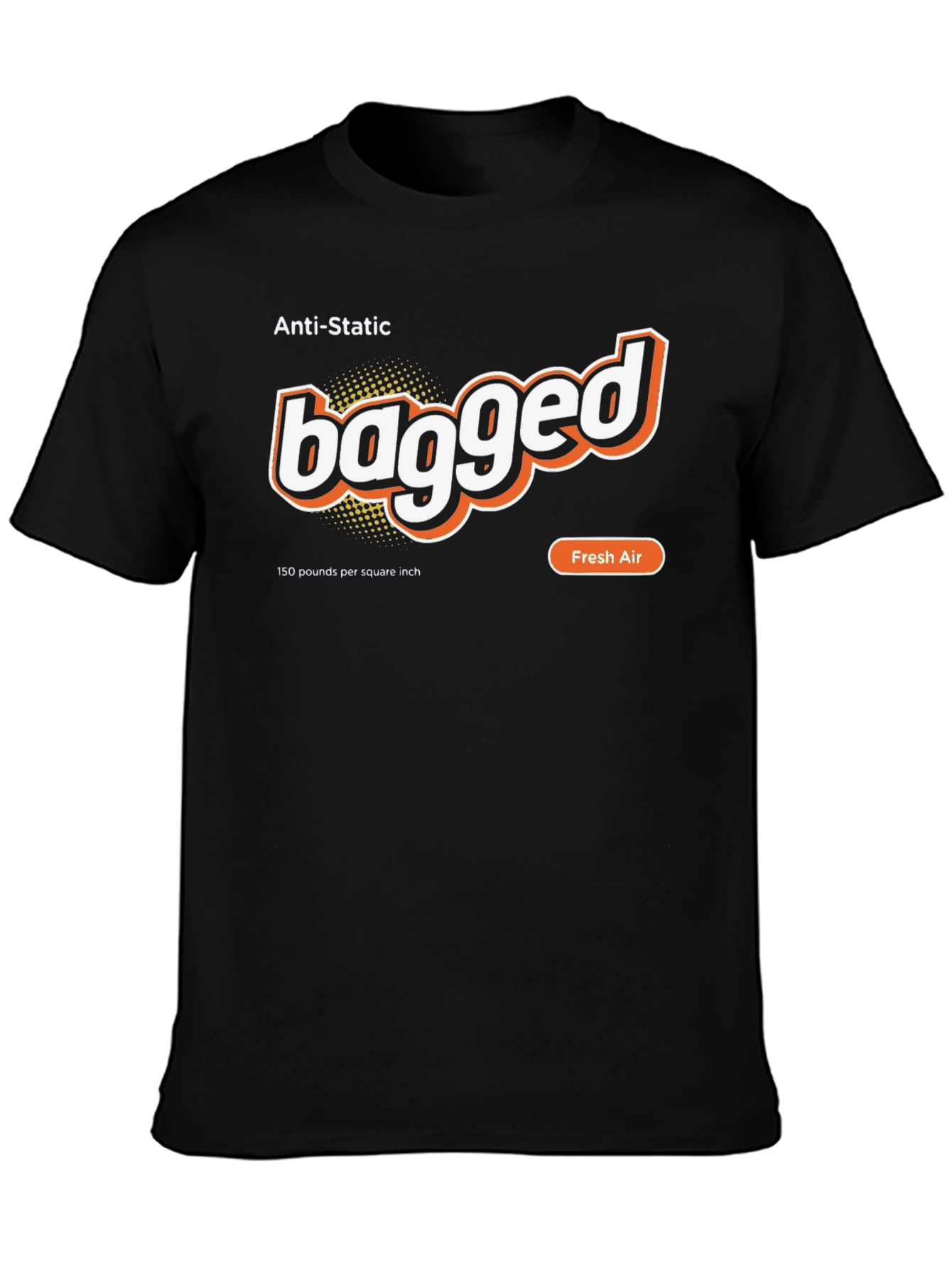 Bagged Anti-Static Fresh Air Black T-Shirt