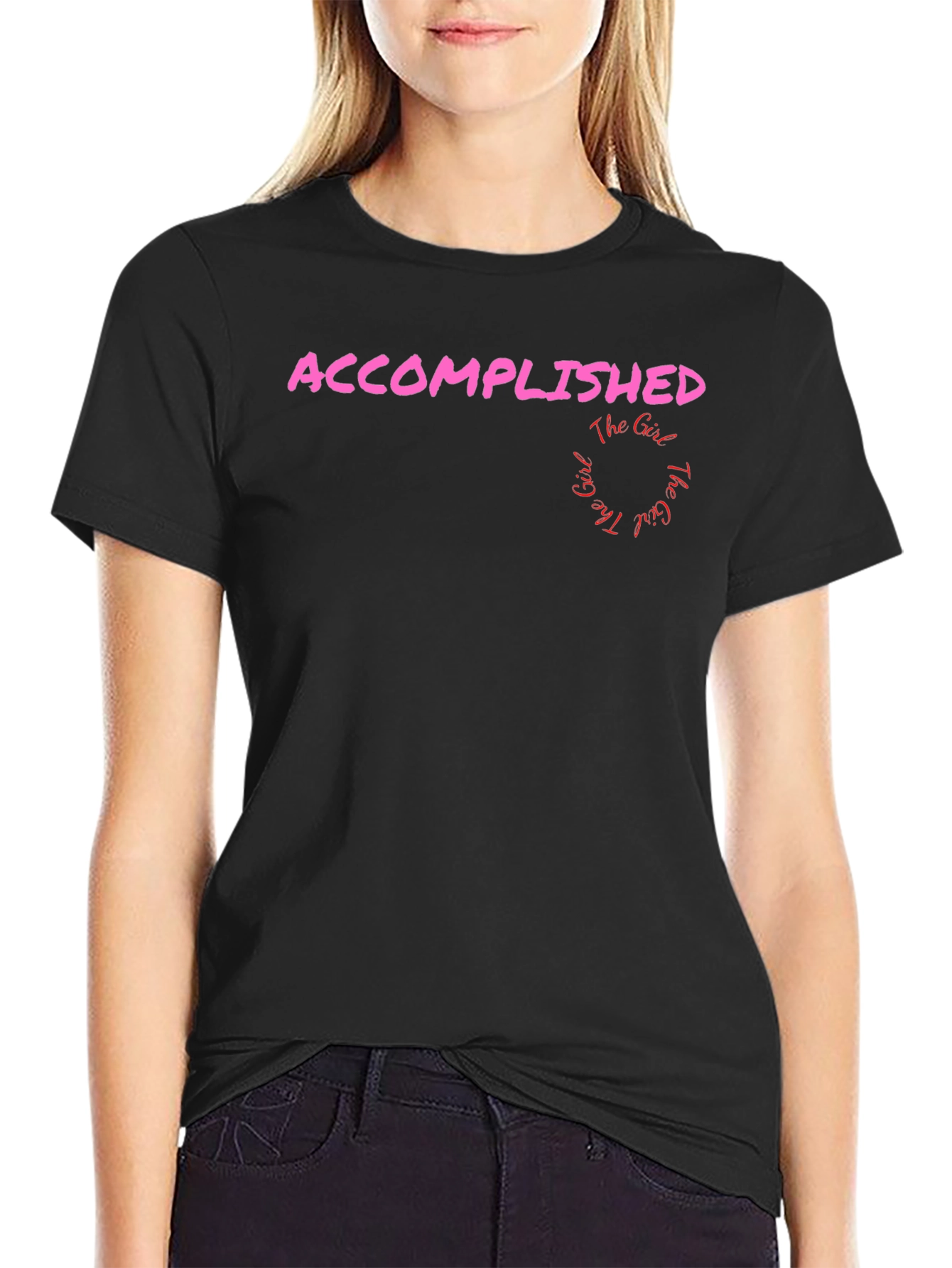Accomplished Girl Graphic Tee - Black
