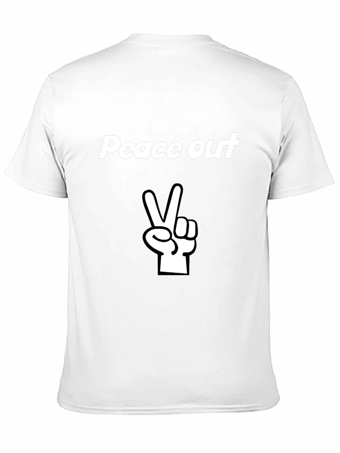 Peace Out Graphic Tee - Black Cotton T-Shirt