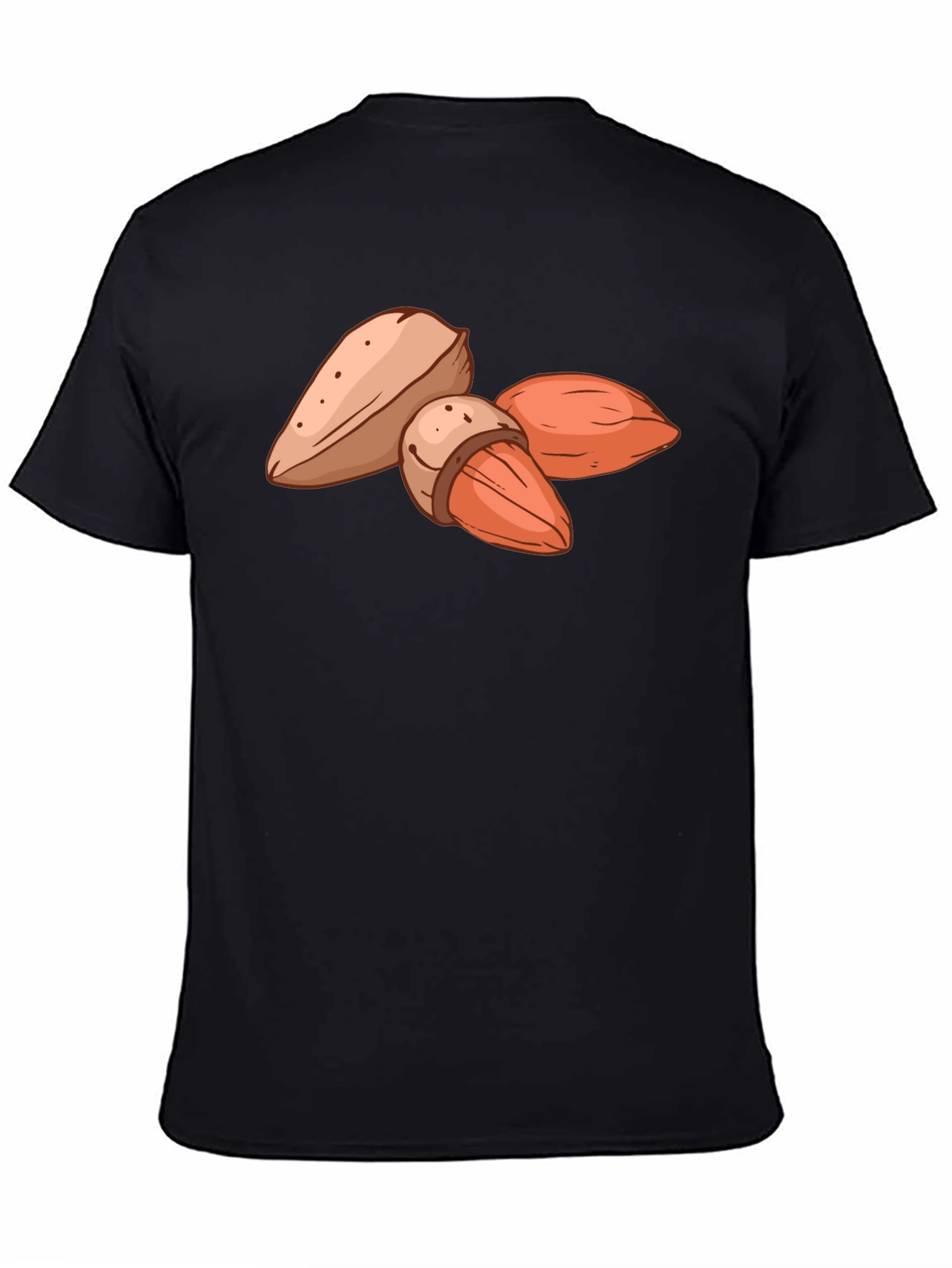 Almond Graphic Black T-Shirt - Casual Style