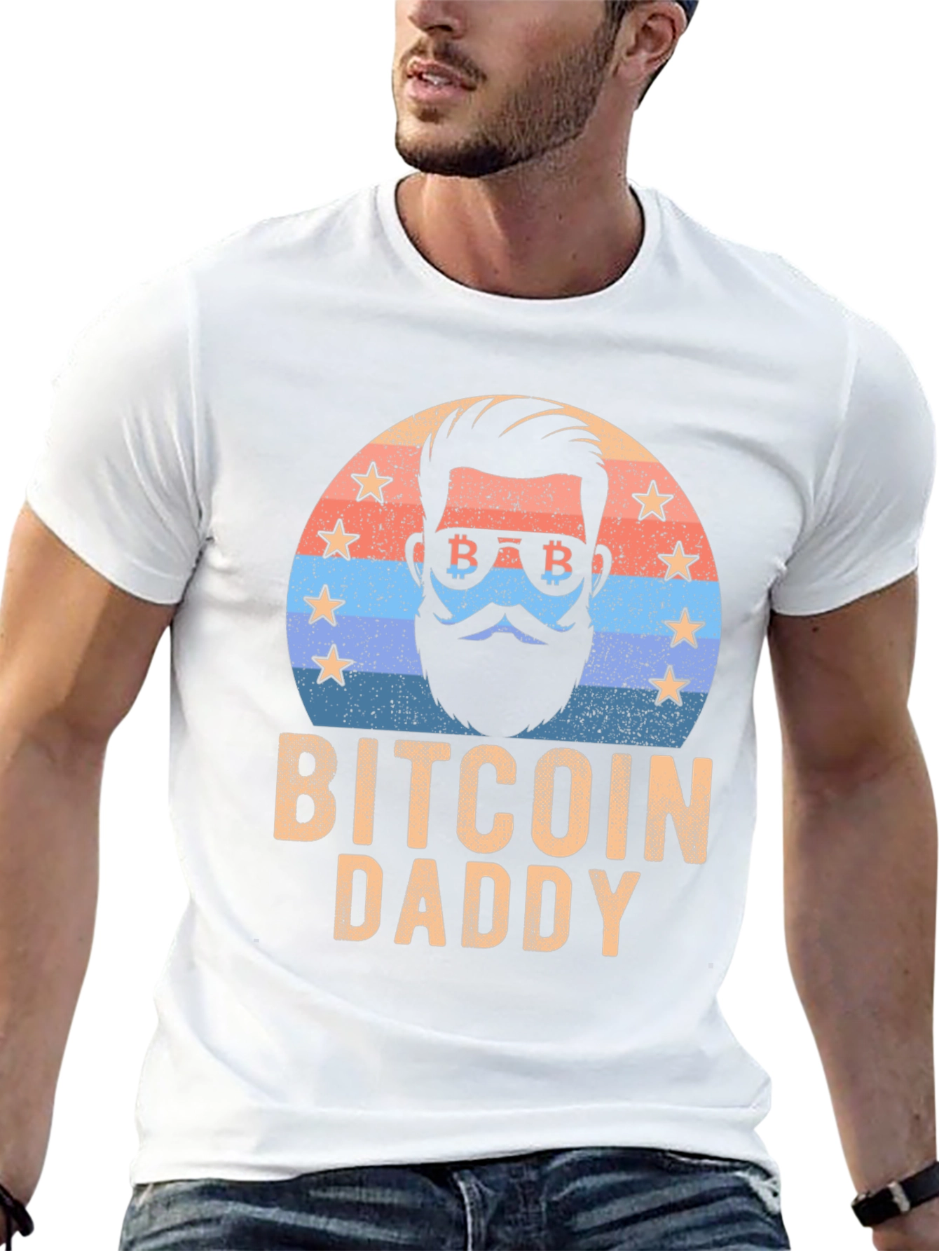 Bitcoin Daddy Graphic Tee - Crypto Dad T-Shirt