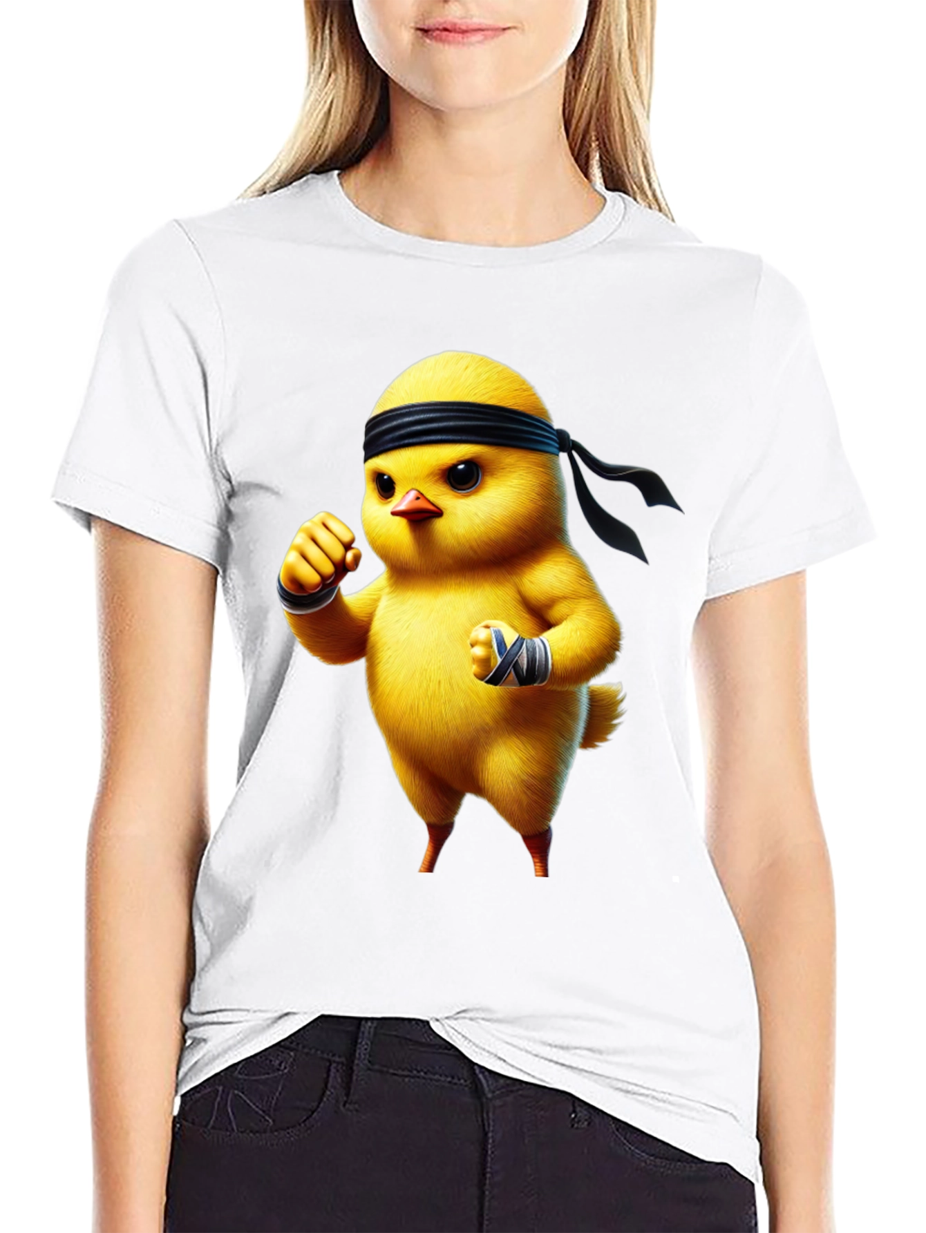Martial Arts Chick Black T-Shirt