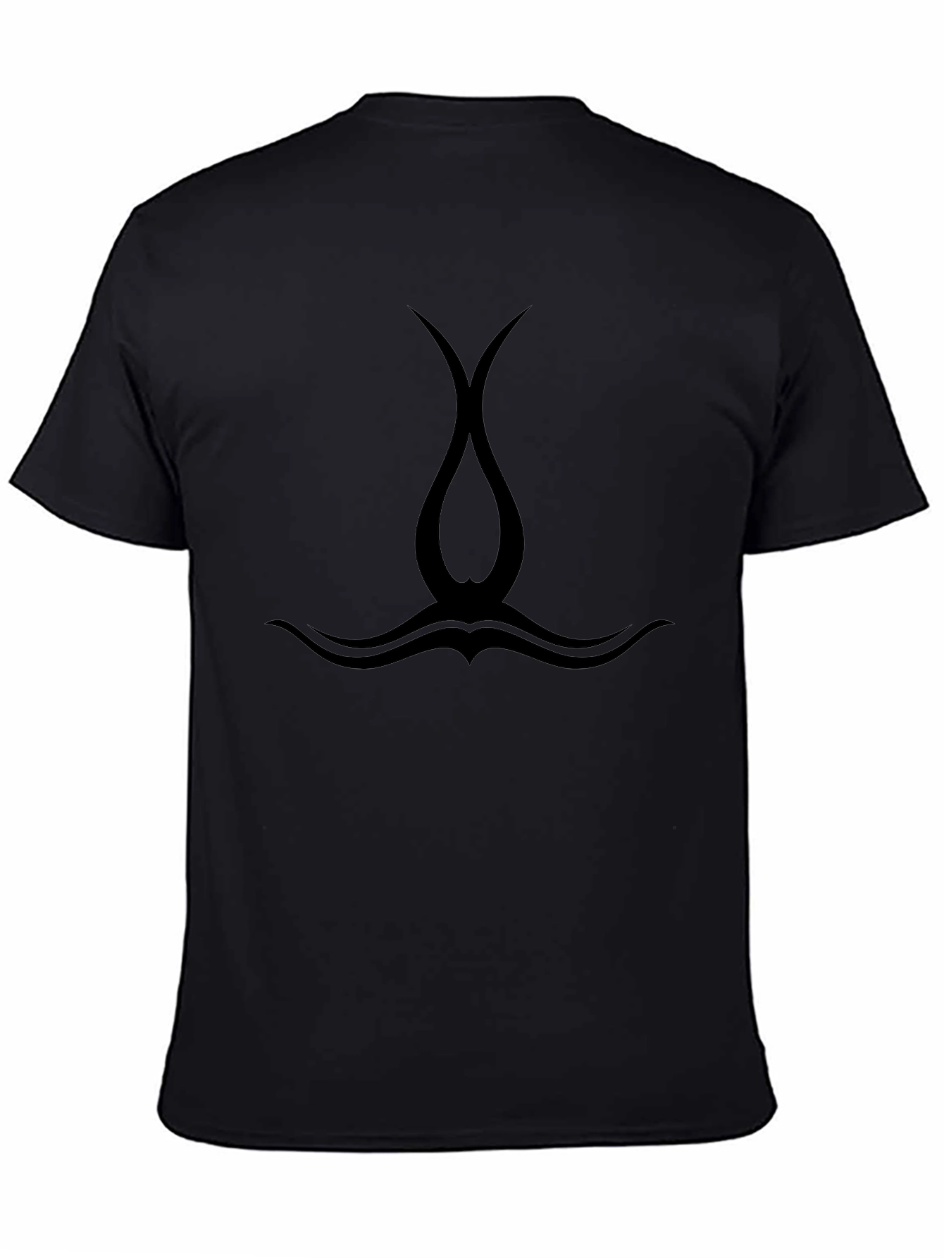 Mens Black Tribal Graphic Tee - Casual Style