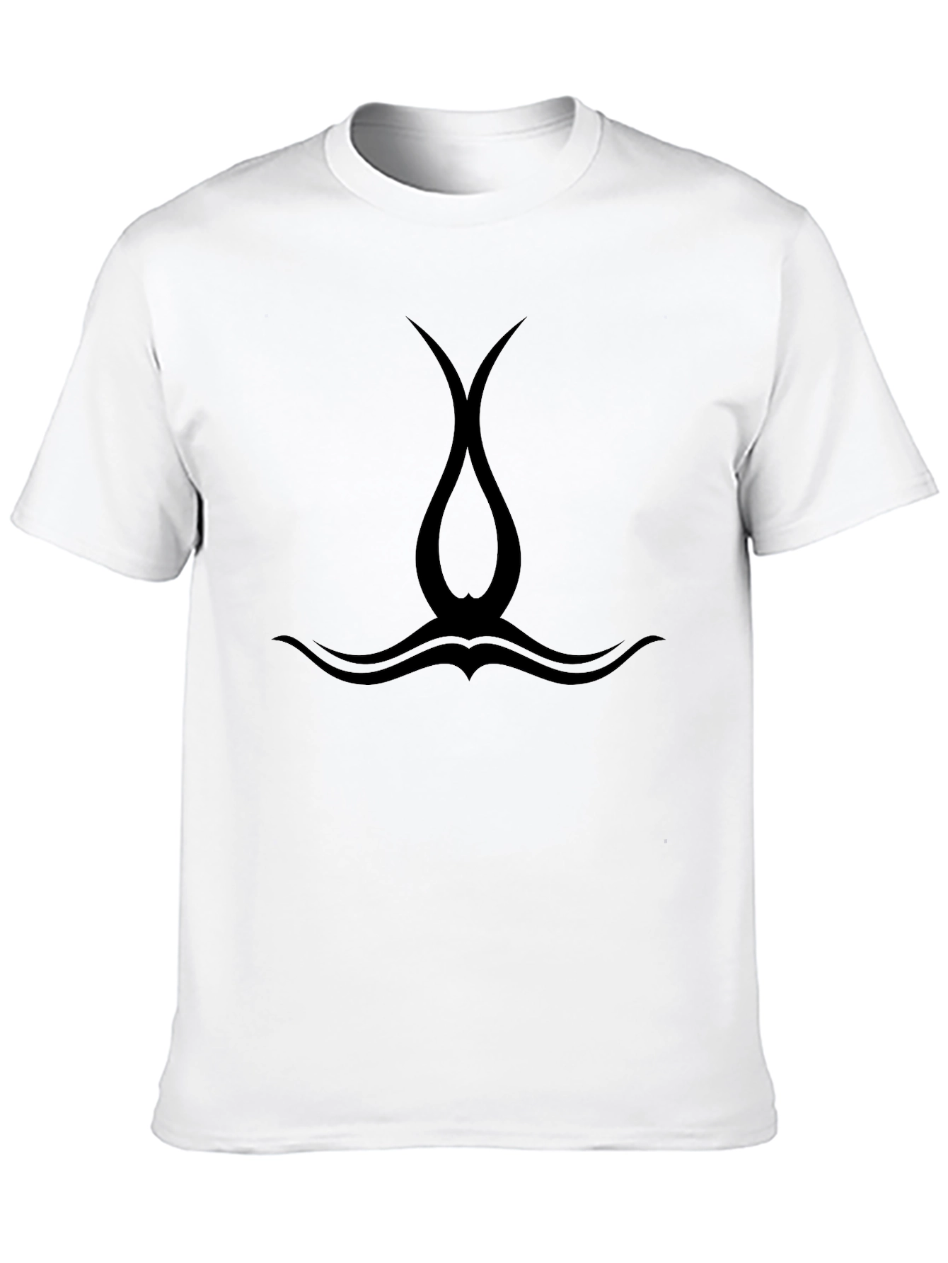 Mens Black Tribal Graphic Tee - Casual Style