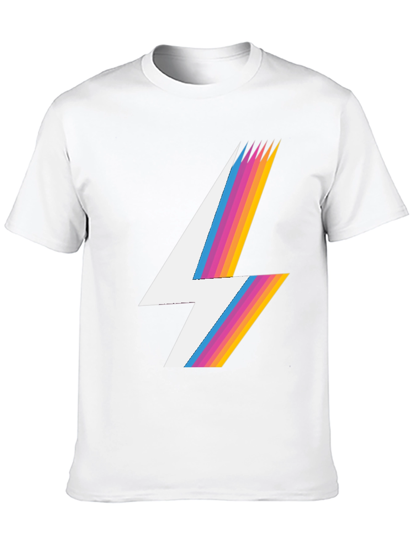 Retro Lightning Bolt T-Shirt - Black