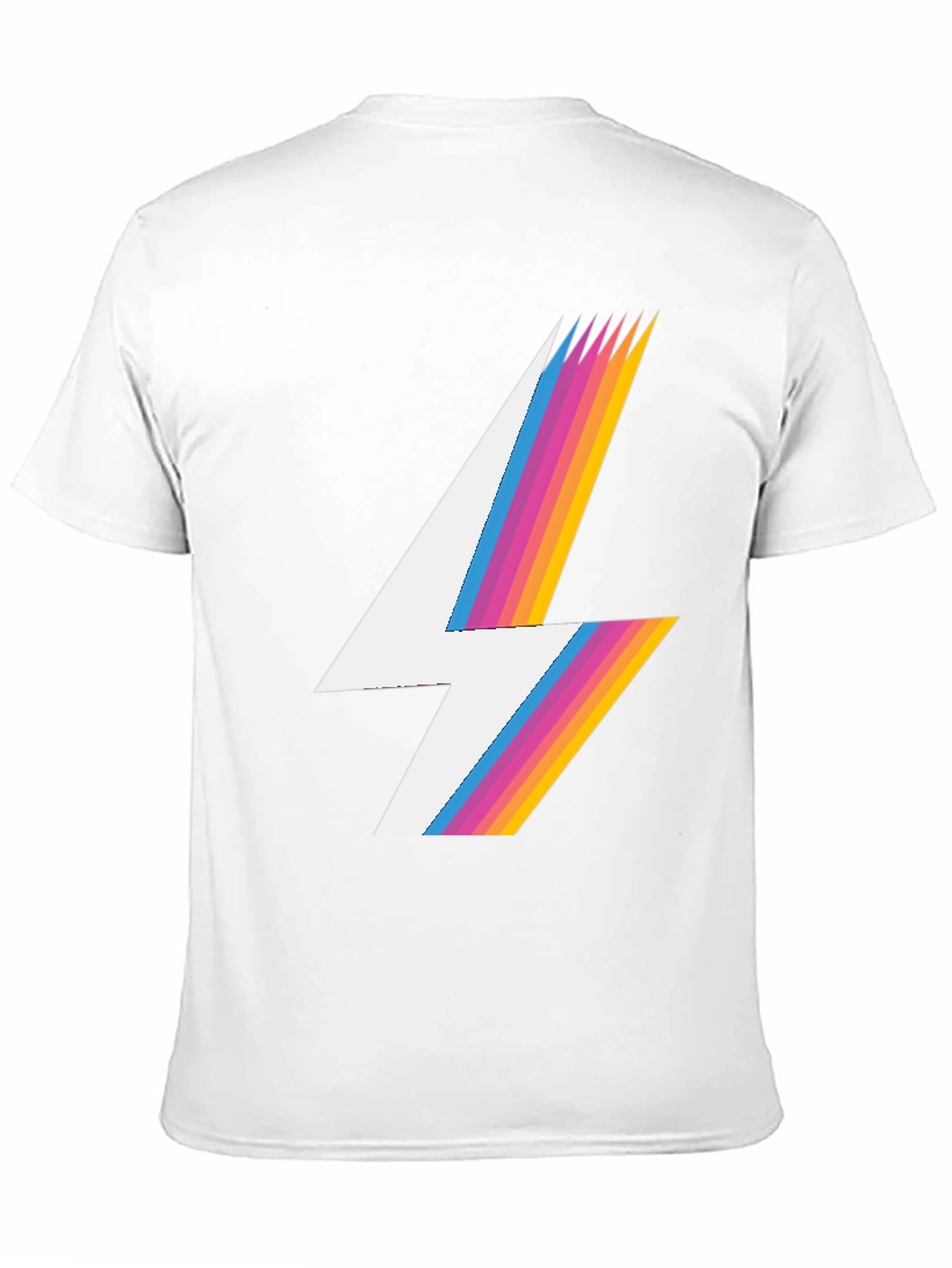 Retro Lightning Bolt T-Shirt - Black