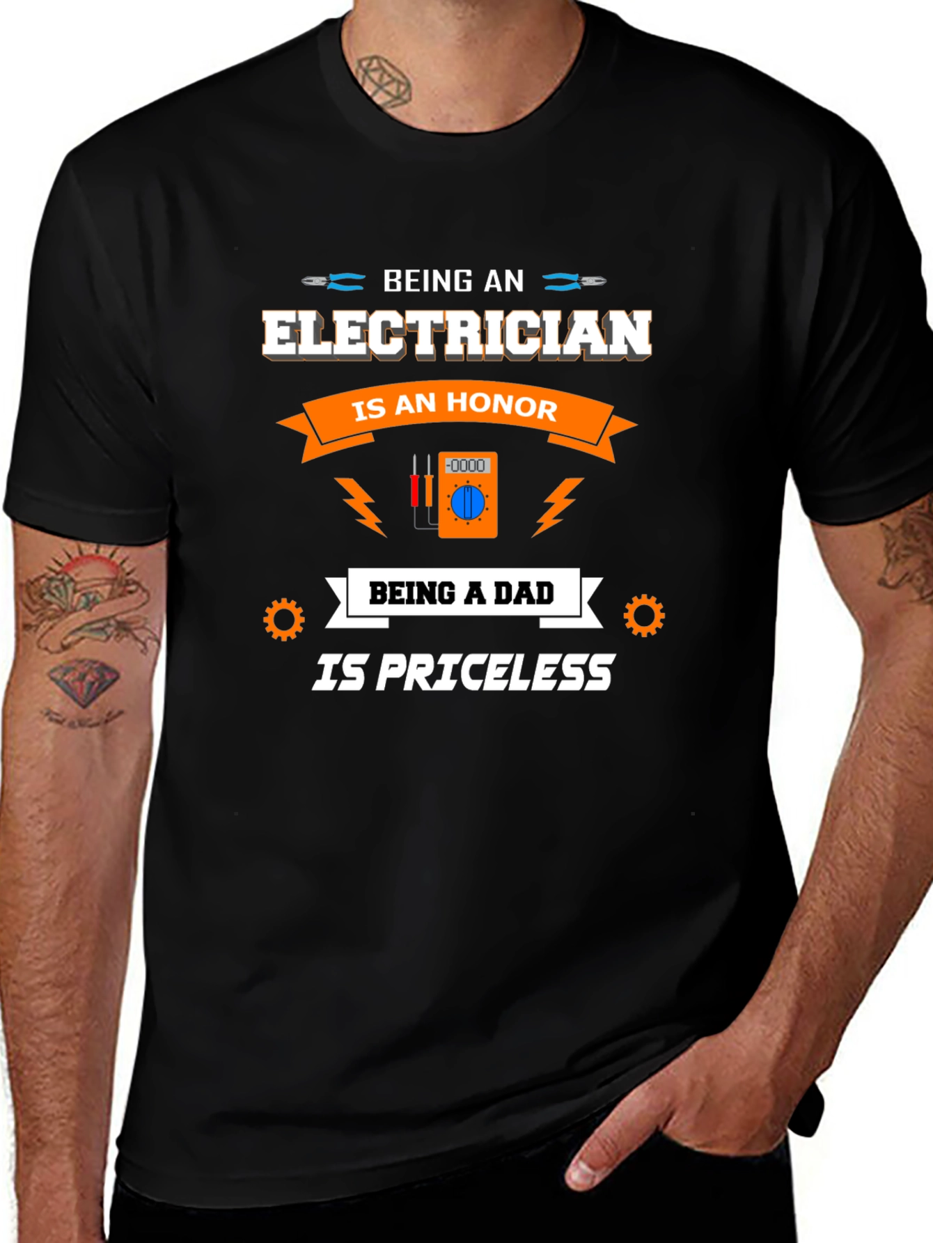 Electrician Dad T-Shirt - Honor Priceless Gift