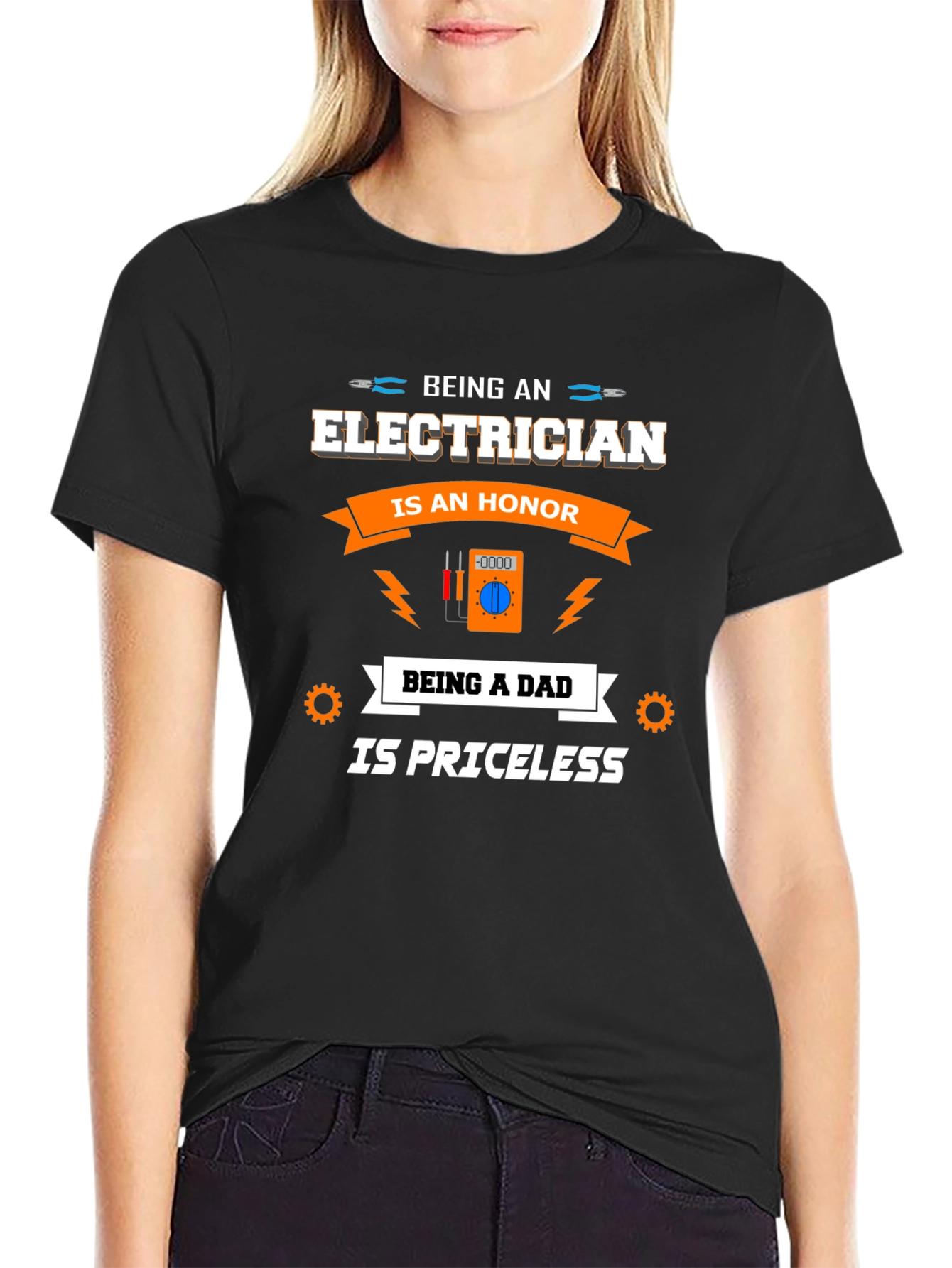 Electrician Dad T-Shirt - Honor Priceless Gift