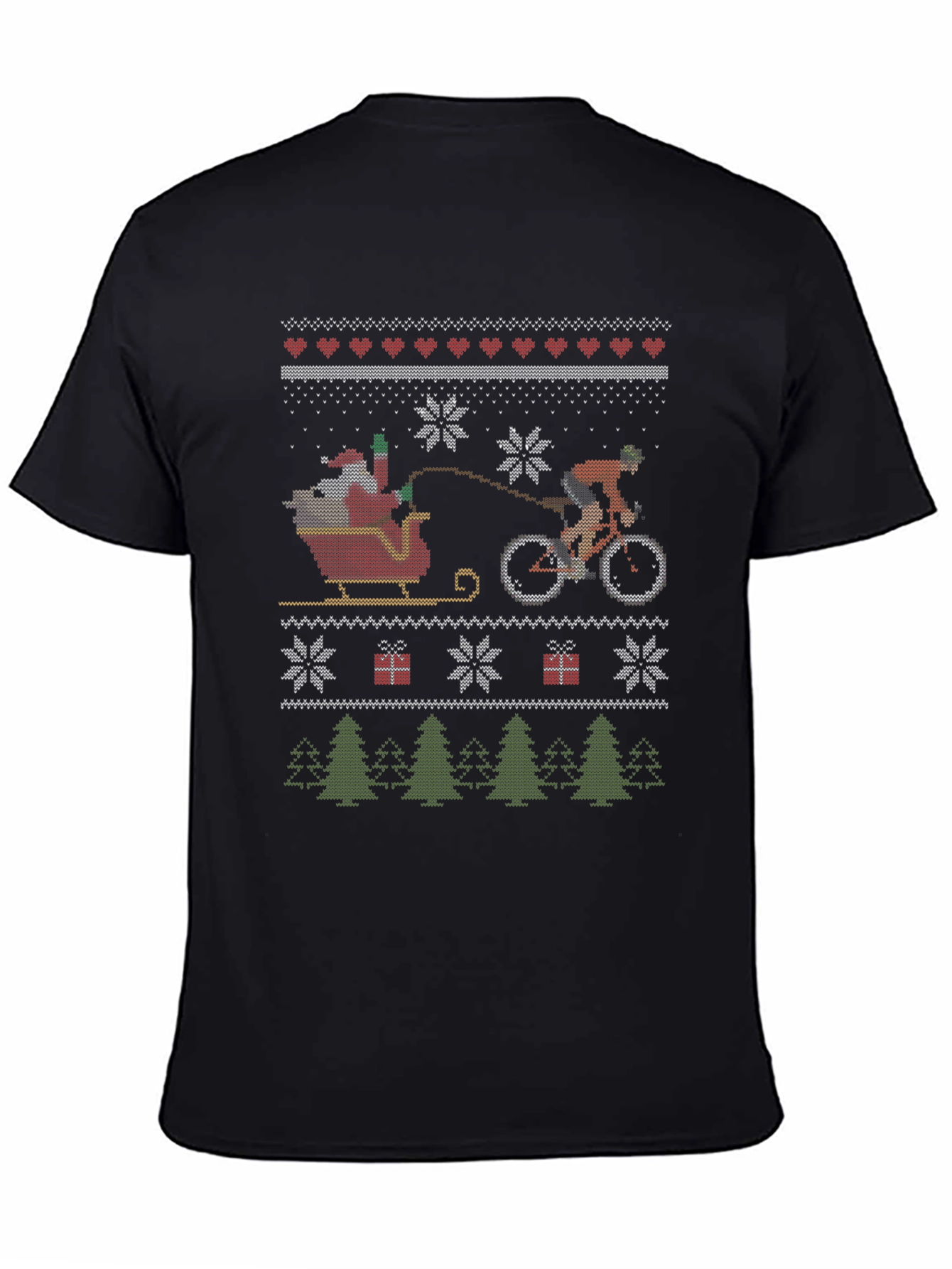 Festive Santa Biker Christmas T-Shirt