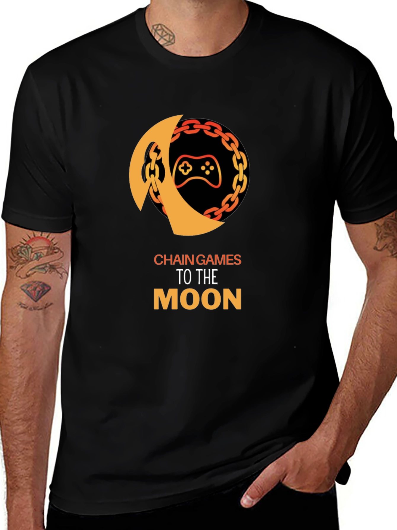 Chain Games To The Moon Graphic Tee