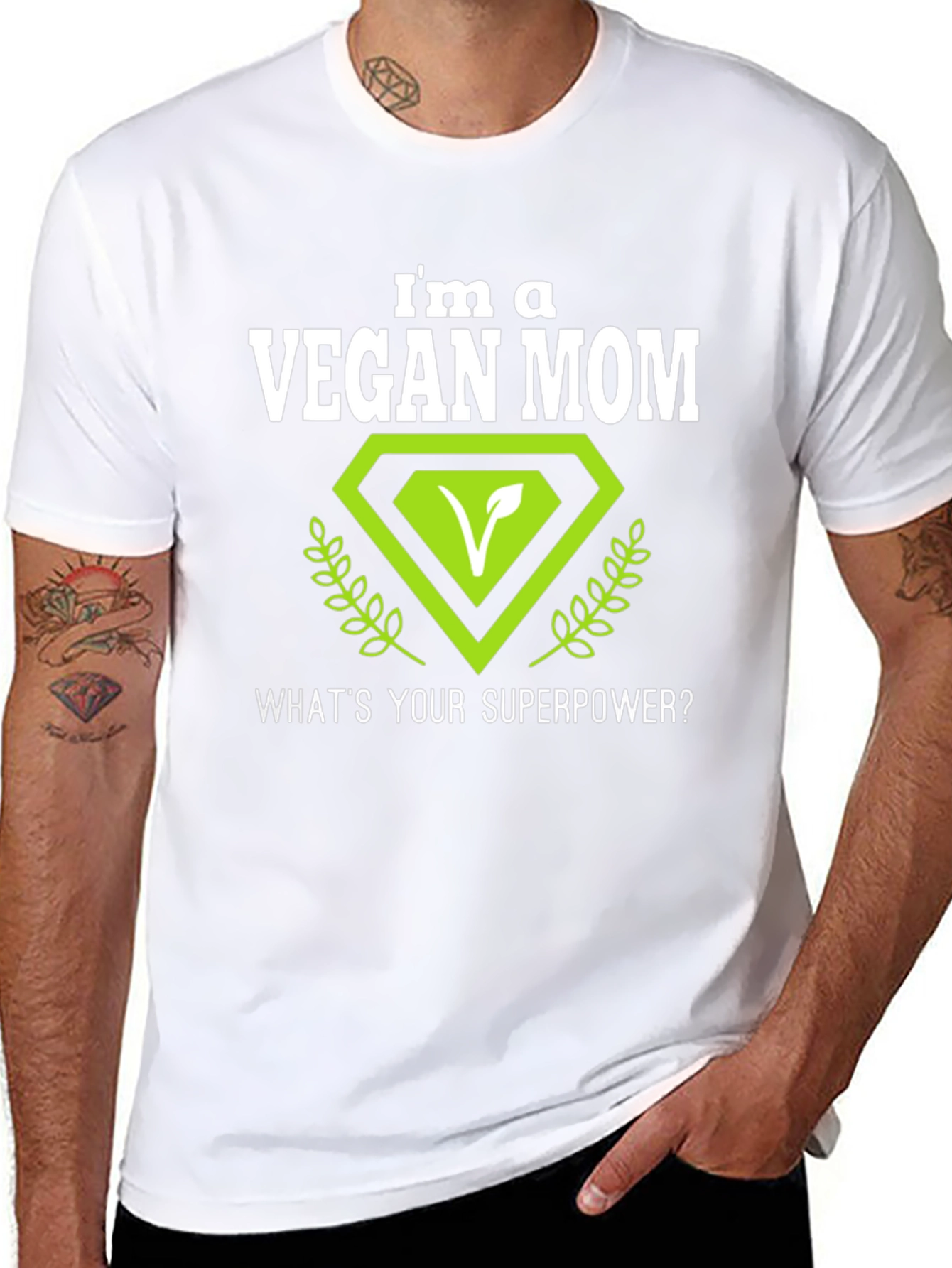 Vegan Mom T-Shirt - Superpower Design