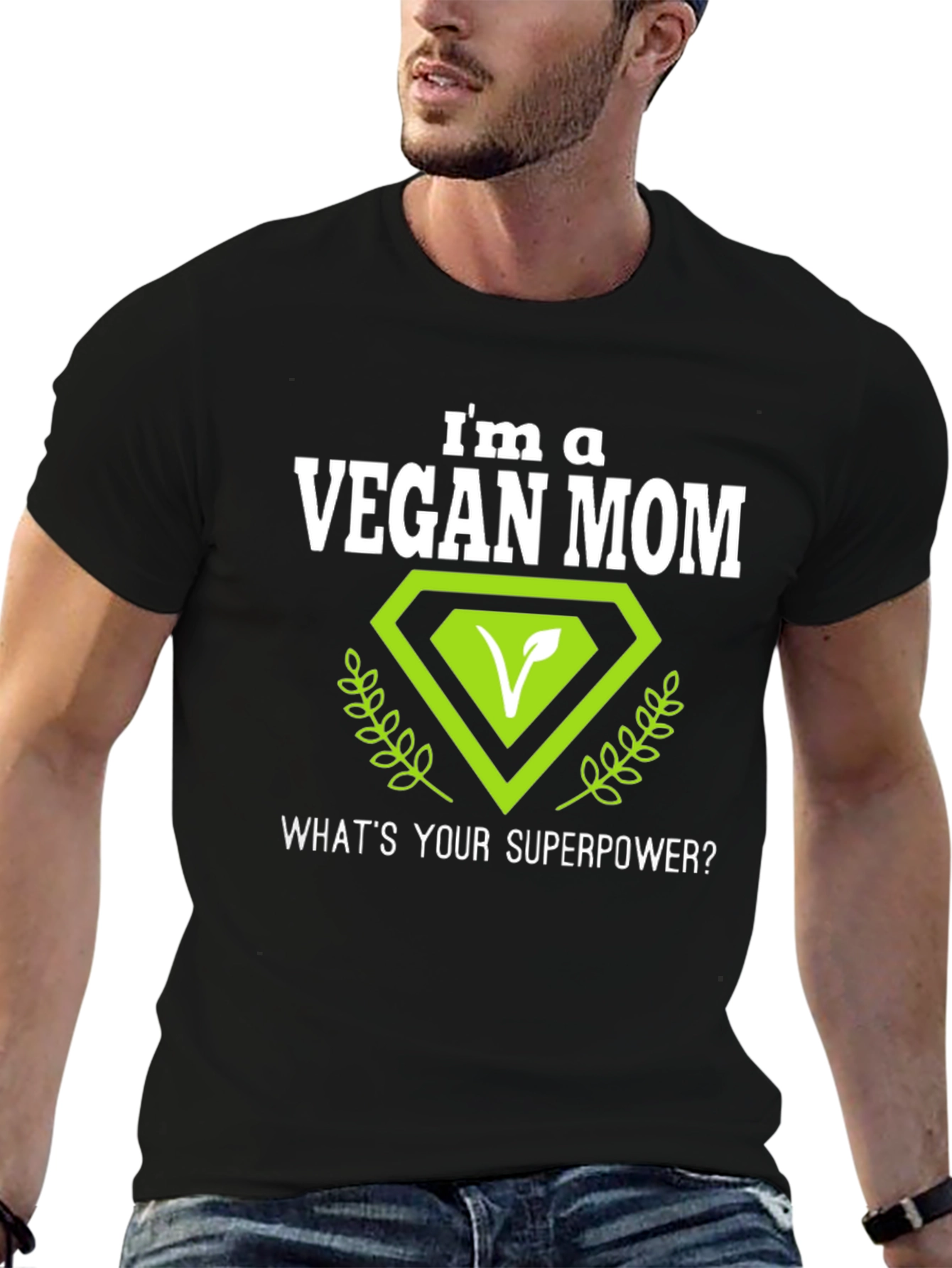 Vegan Mom T-Shirt - Superpower Design