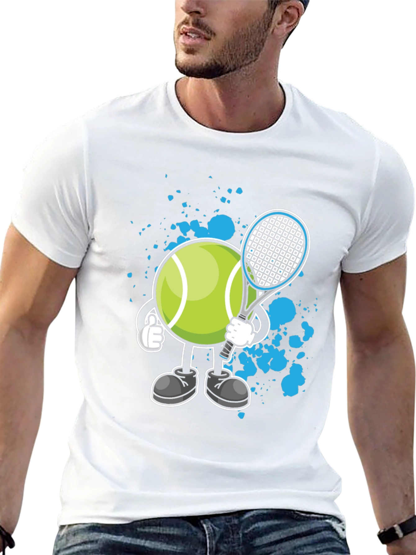 Tennis Ball Cartoon T-Shirt